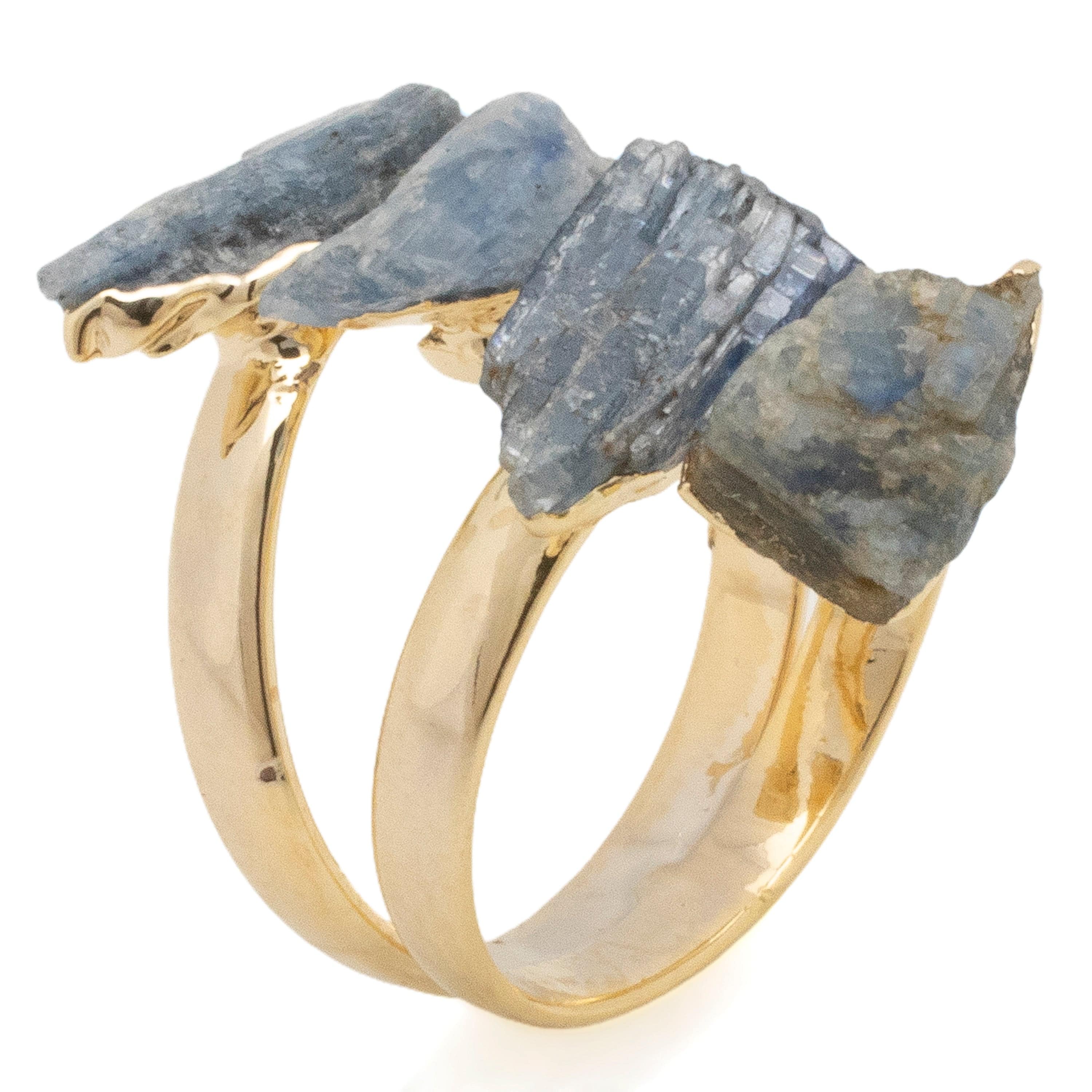 KALIFANO Crystal Jewelry Adjustable Kyanite Ring CJR-513-KE