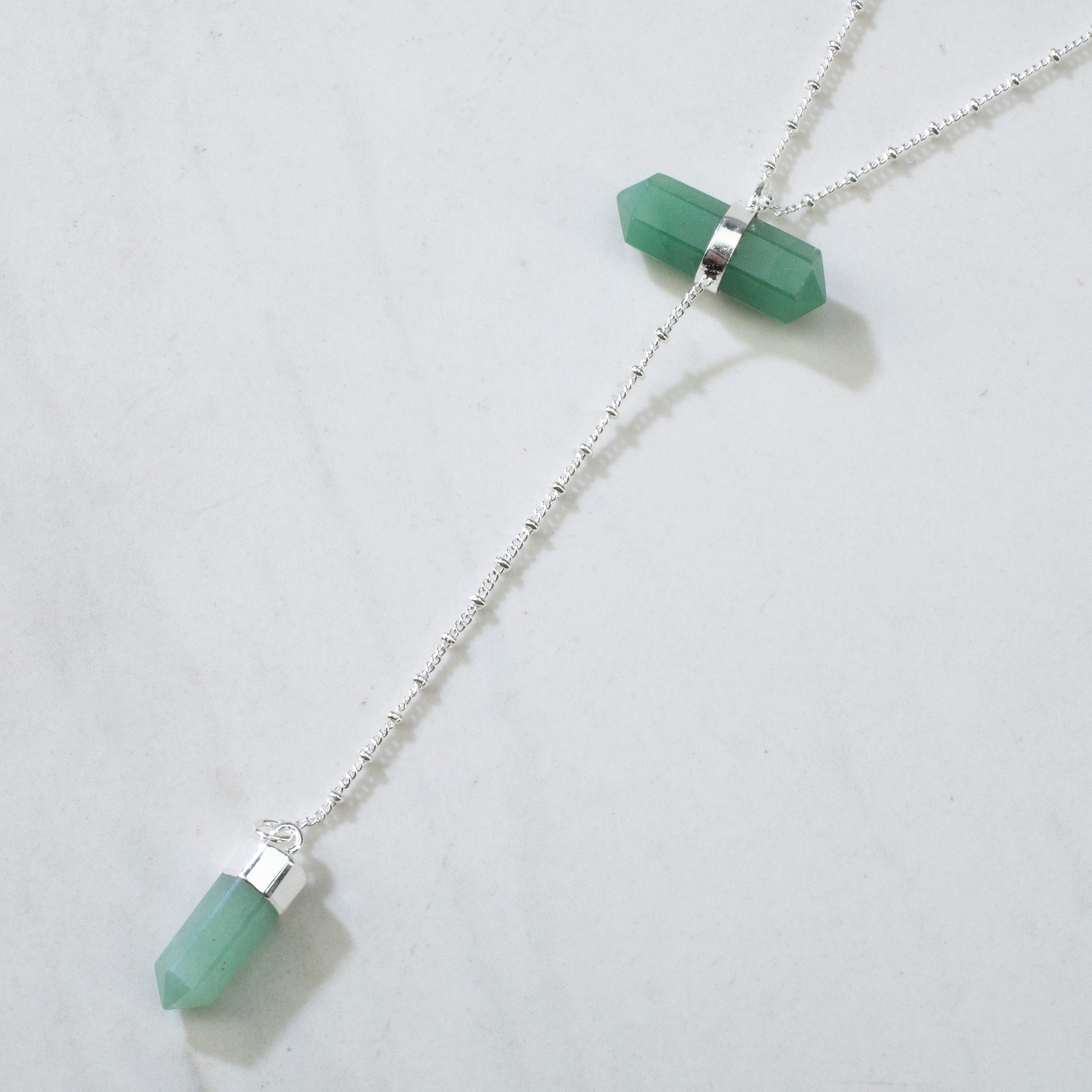 Kalifano Crystal Jewelry Aventurine Double Point Necklace CJN-2032-AV