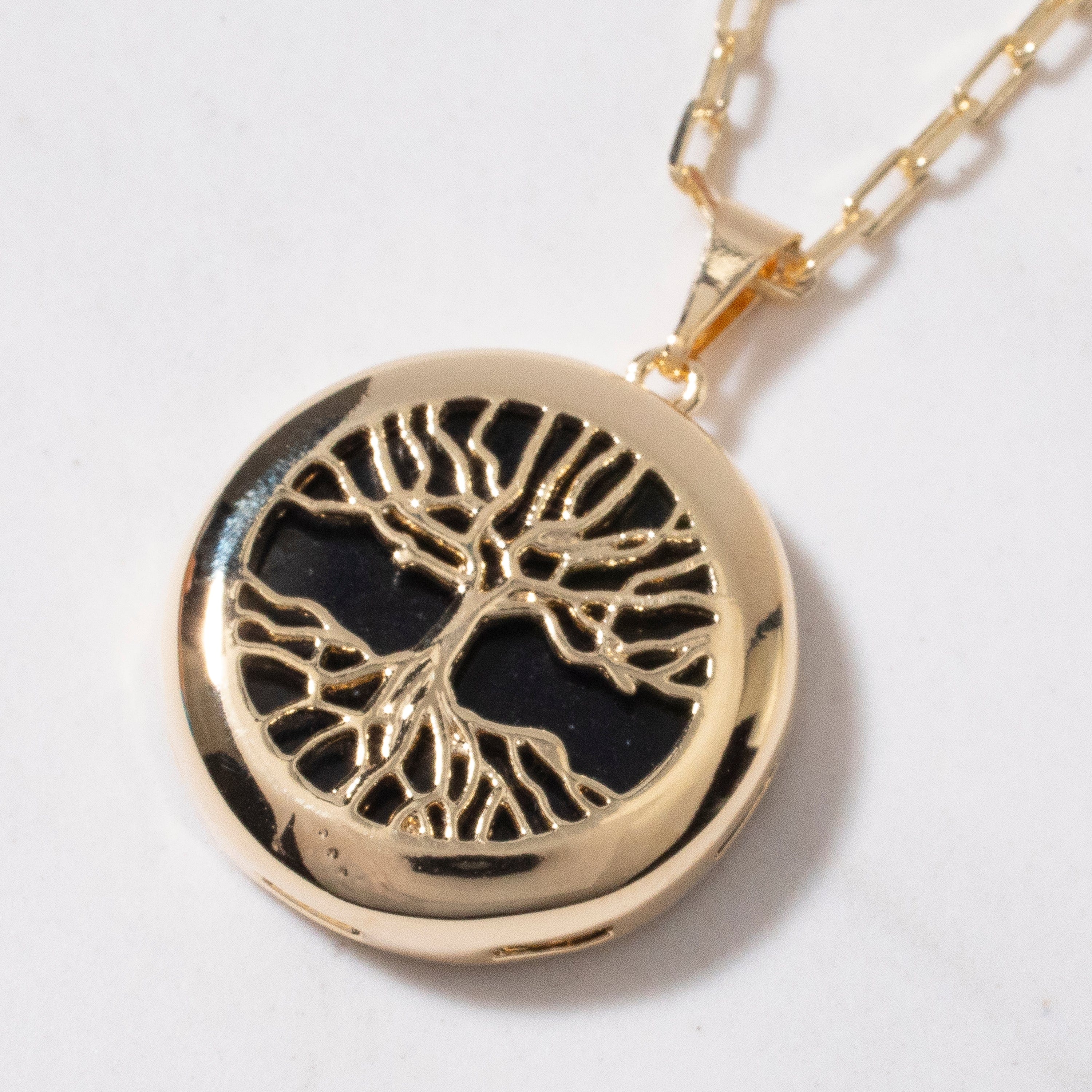 KALIFANO Crystal Jewelry Black Onyx Gemstone Tree of Life Pendant CJN-2500-BO