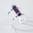 Double Terminated Amethyst Cuff Bracelet