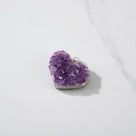 Sterling Silver Druzy Amethyst Heart