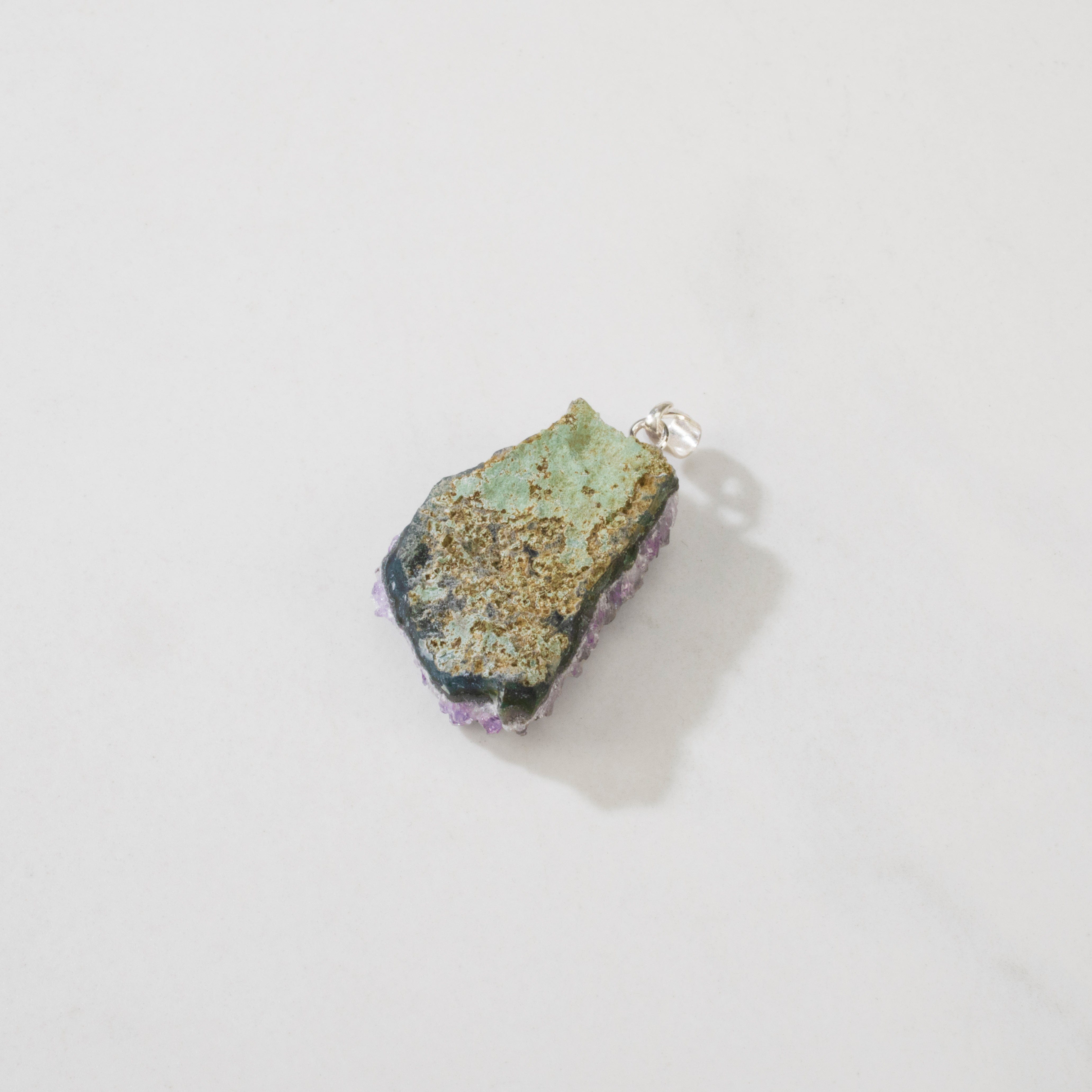 KALIFANO Crystal Jewelry Sterling Silver Druzy Amethyst Pendant CJN-SILV-AMDRUZY