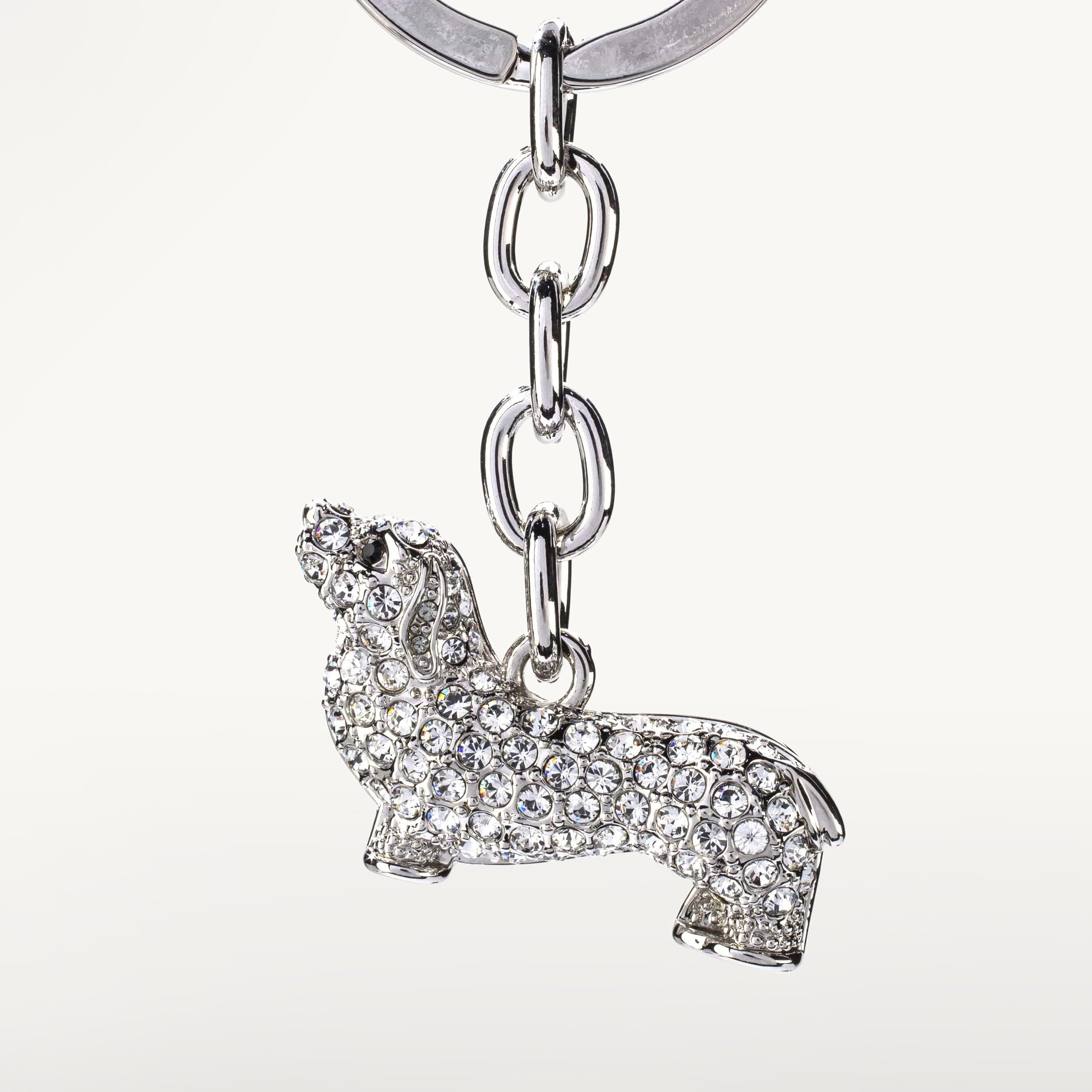 Swarovski dog sale keychain