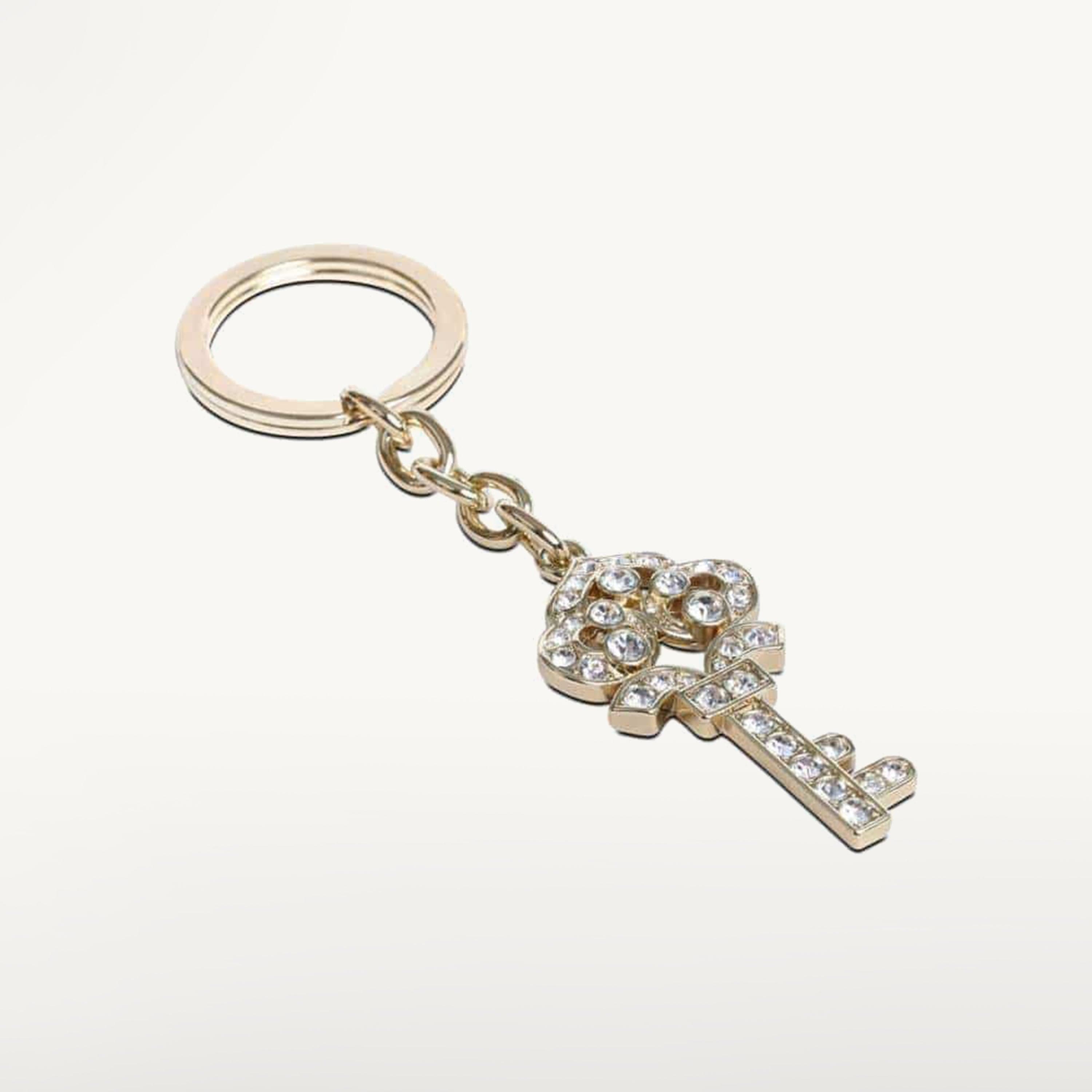 Kalifano Crystal Keychains Gold Crown Key Keychain made with Swarovski Crystals SKC-139