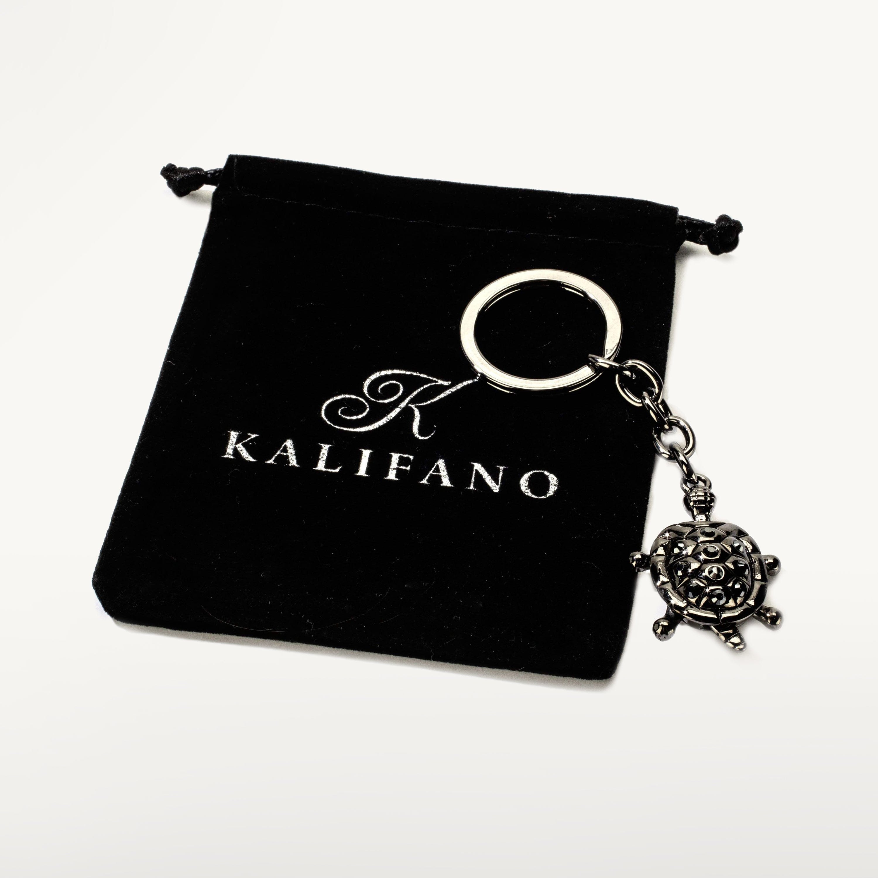 Kalifano Crystal Keychains Turtle Keychain Made with Swarovski Crystals SKC-190