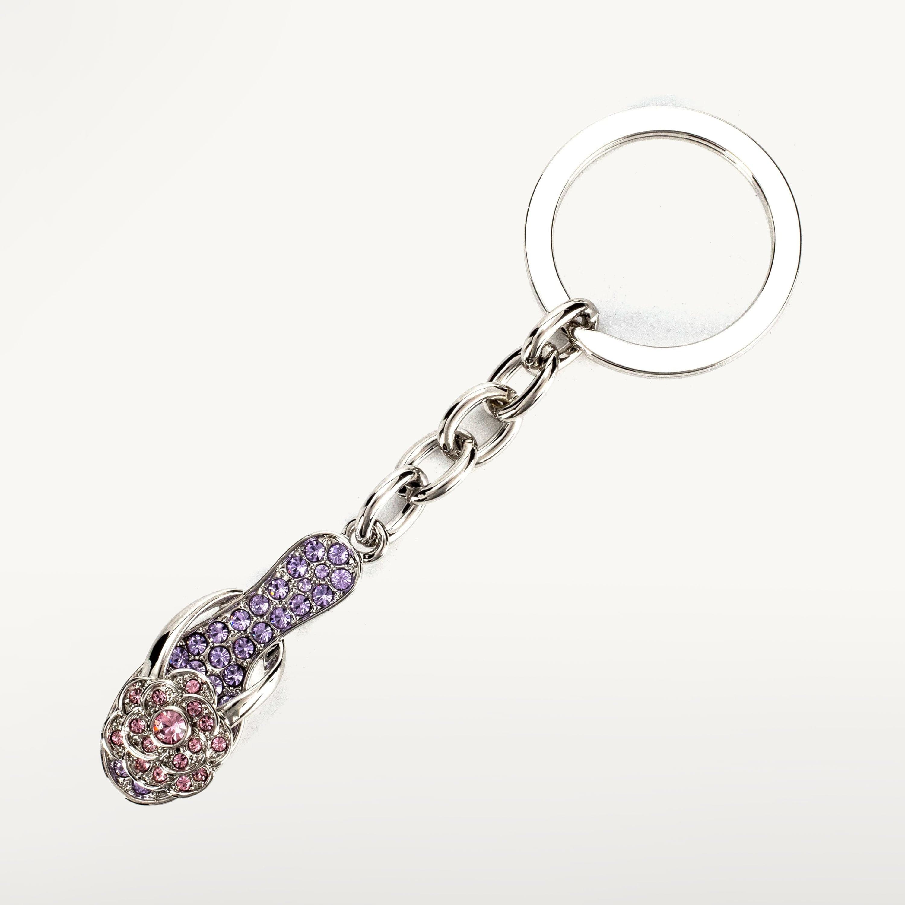 Kalifano Crystal Keychains Violet Slipper Keychain Made with Swarovski Crystals SKC-120