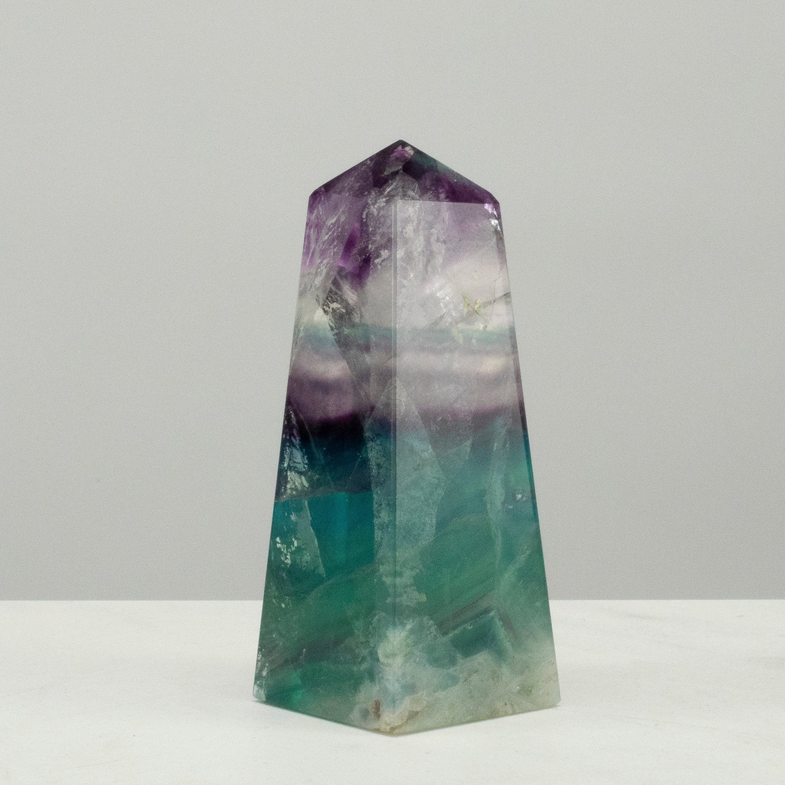 KALIFANO Fluorite Fluorite Obelisk Carving - 3.5" FP160-FL