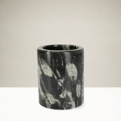 Kalifano Fossils & Minerals Black Orthoceras Cup from Morocco - 4" CORO120-BK