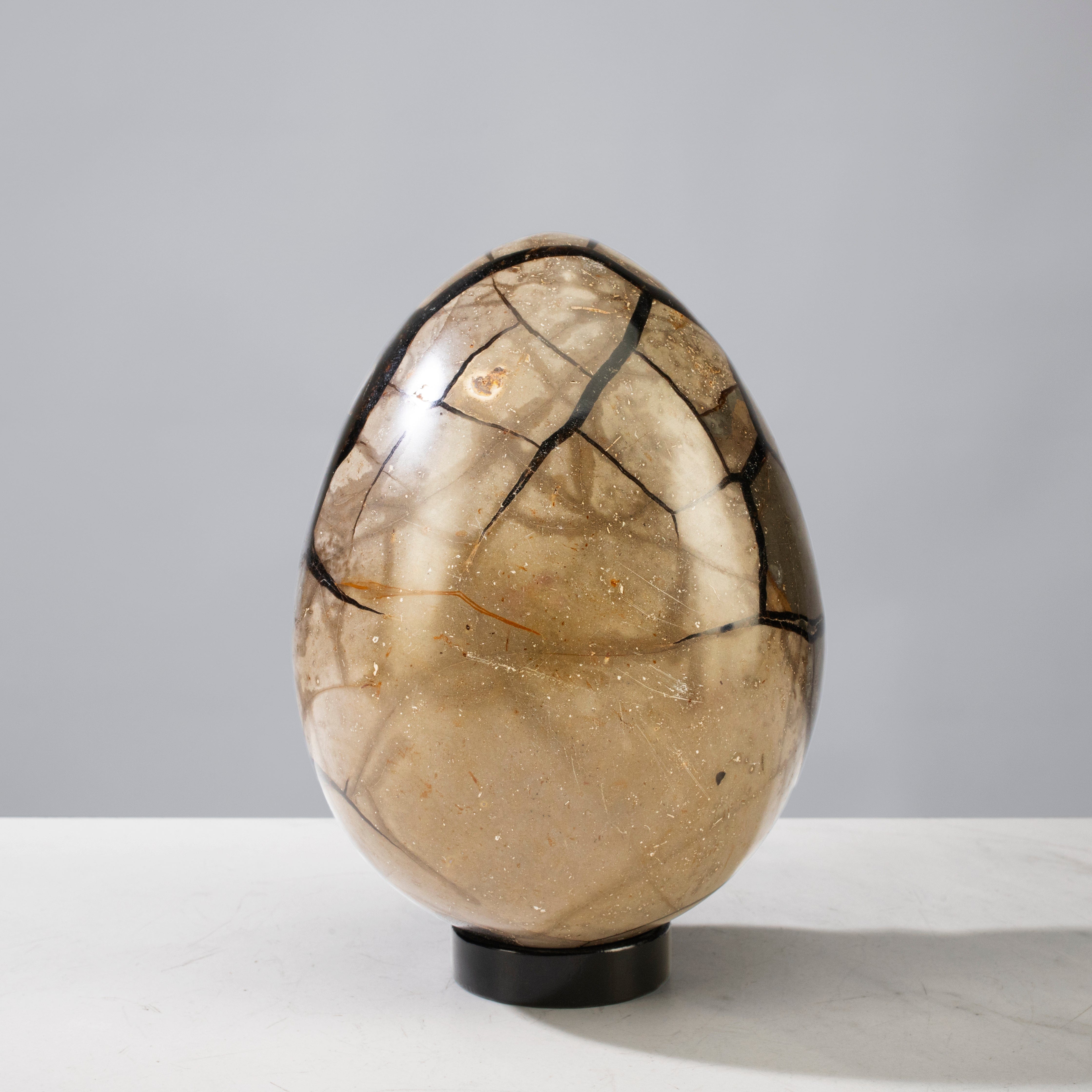 Kalifano Fossils & Minerals Natural Septarian Druzy Dragon Egg from Madagascar - 6" / 1,450 grams DE700-SP