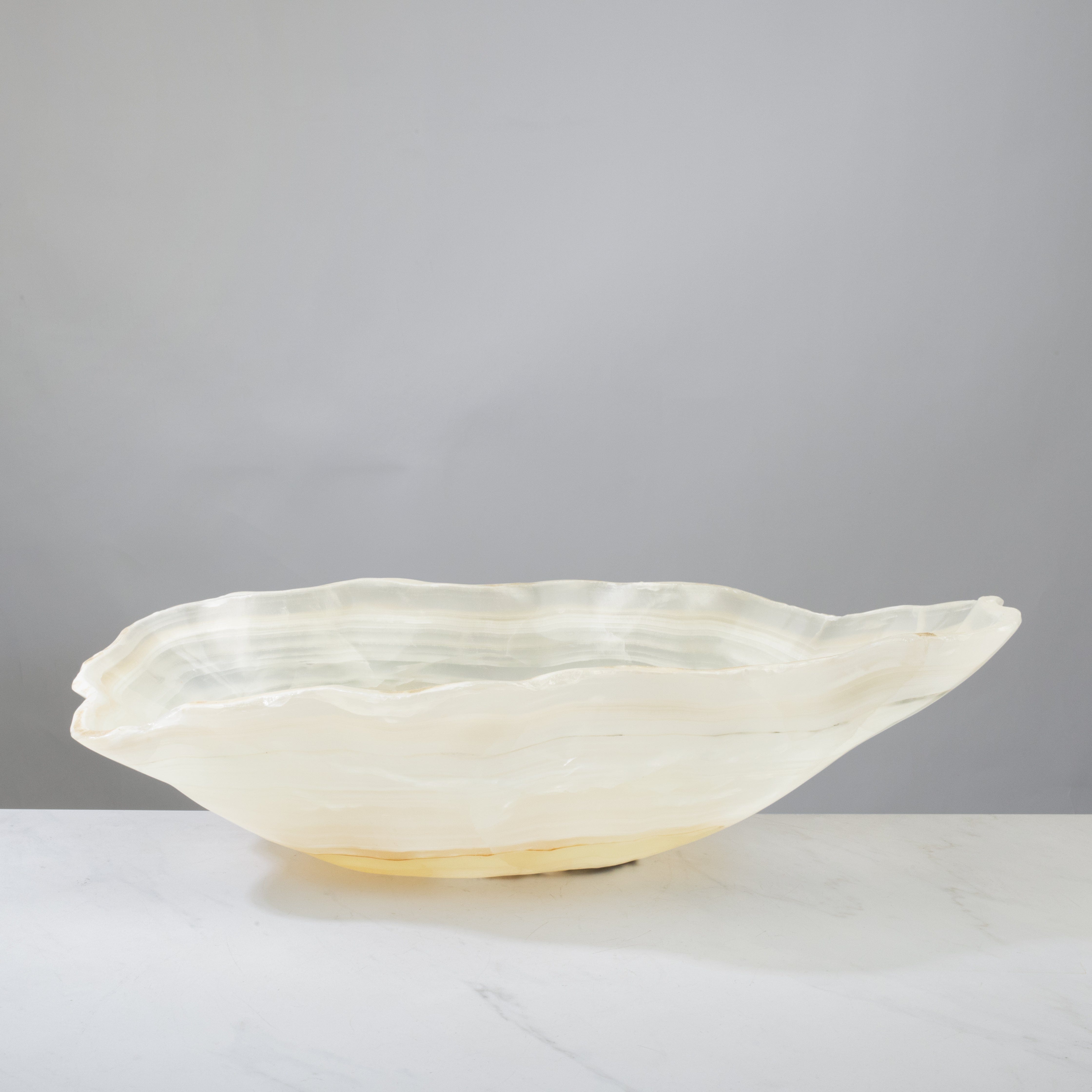 Kalifano Gemstone Bowl Amber Onyx Bowl - 23 in BOX10400.001