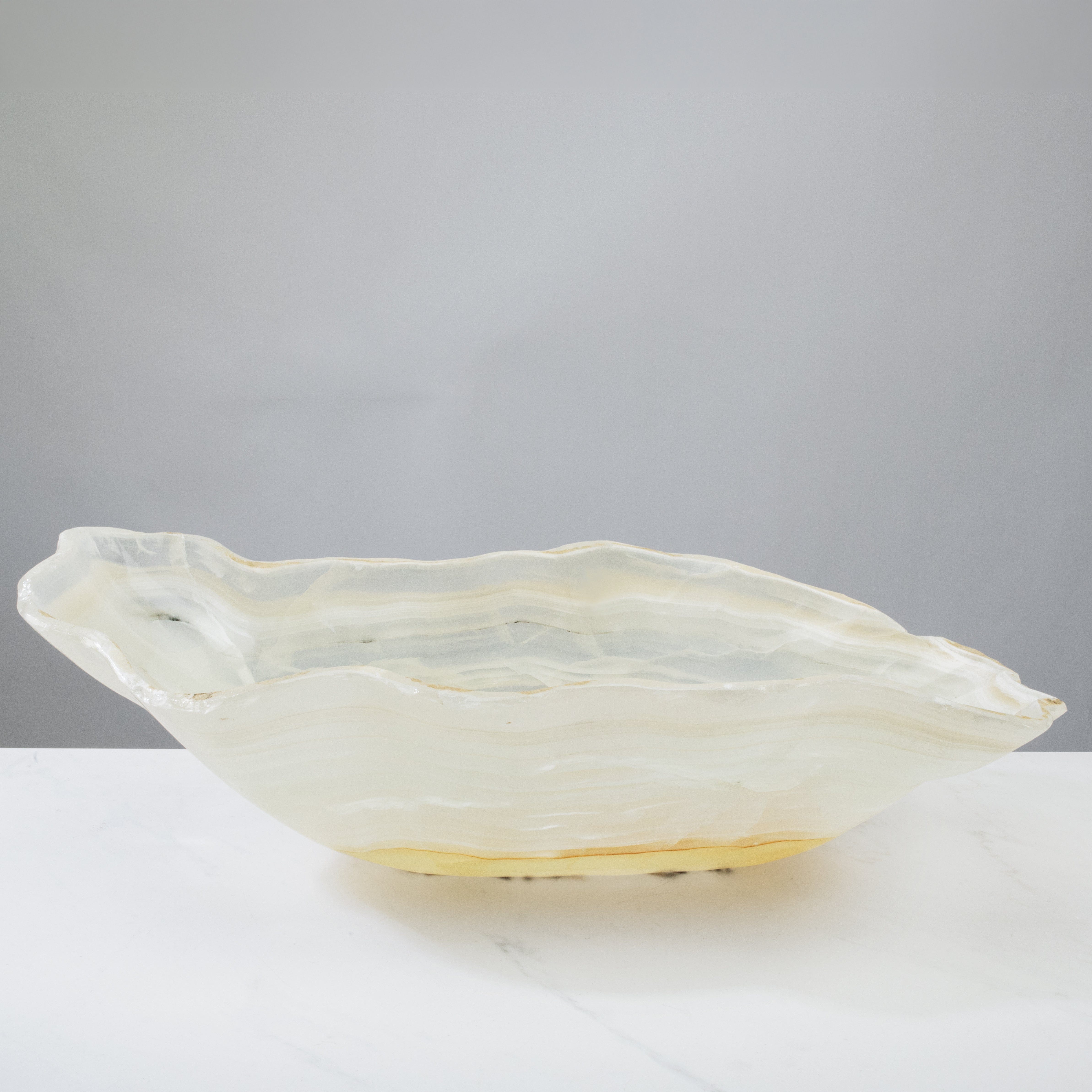 Kalifano Gemstone Bowl Amber Onyx Bowl - 23 in BOX10400.001