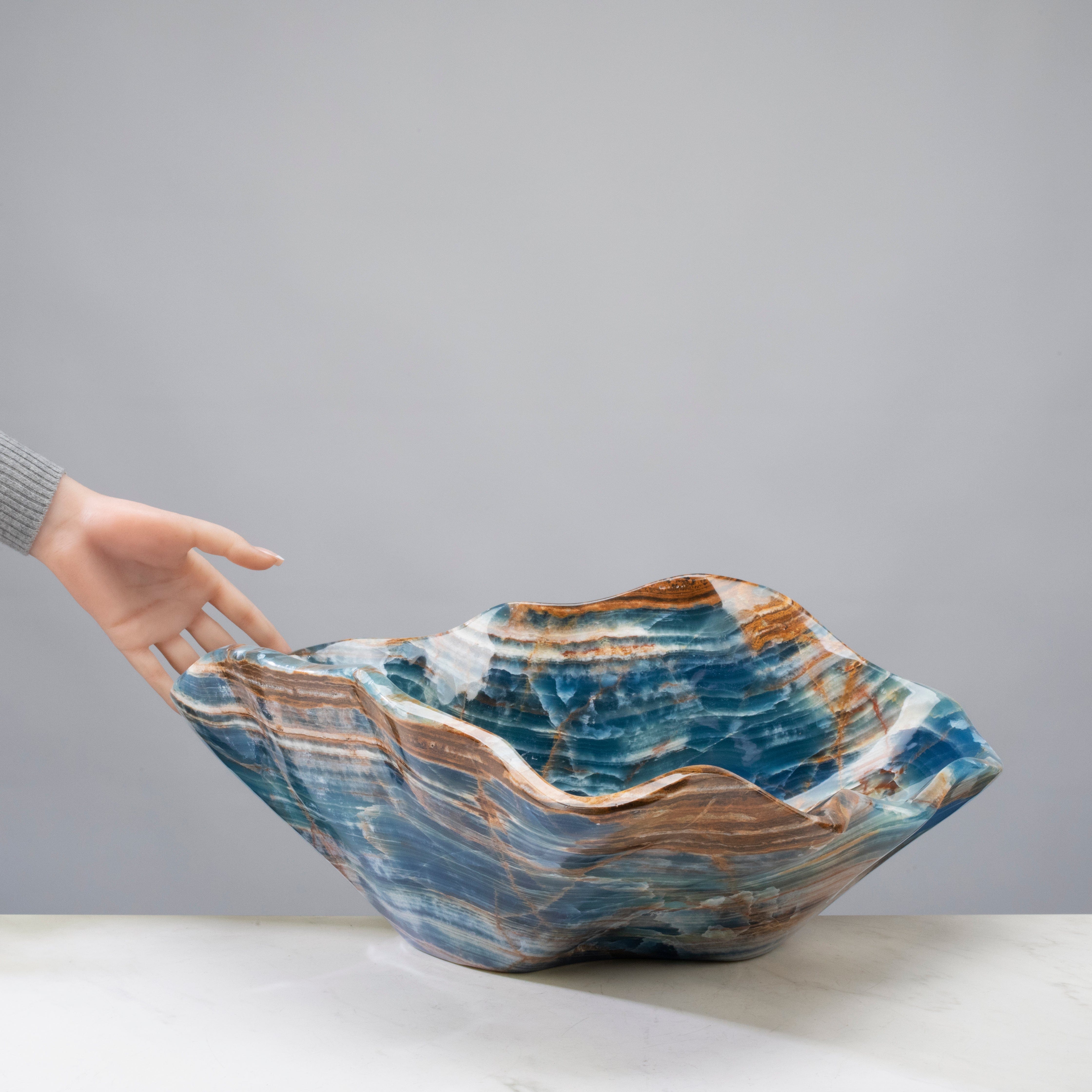 Blue Onyx Bowl - 18 in