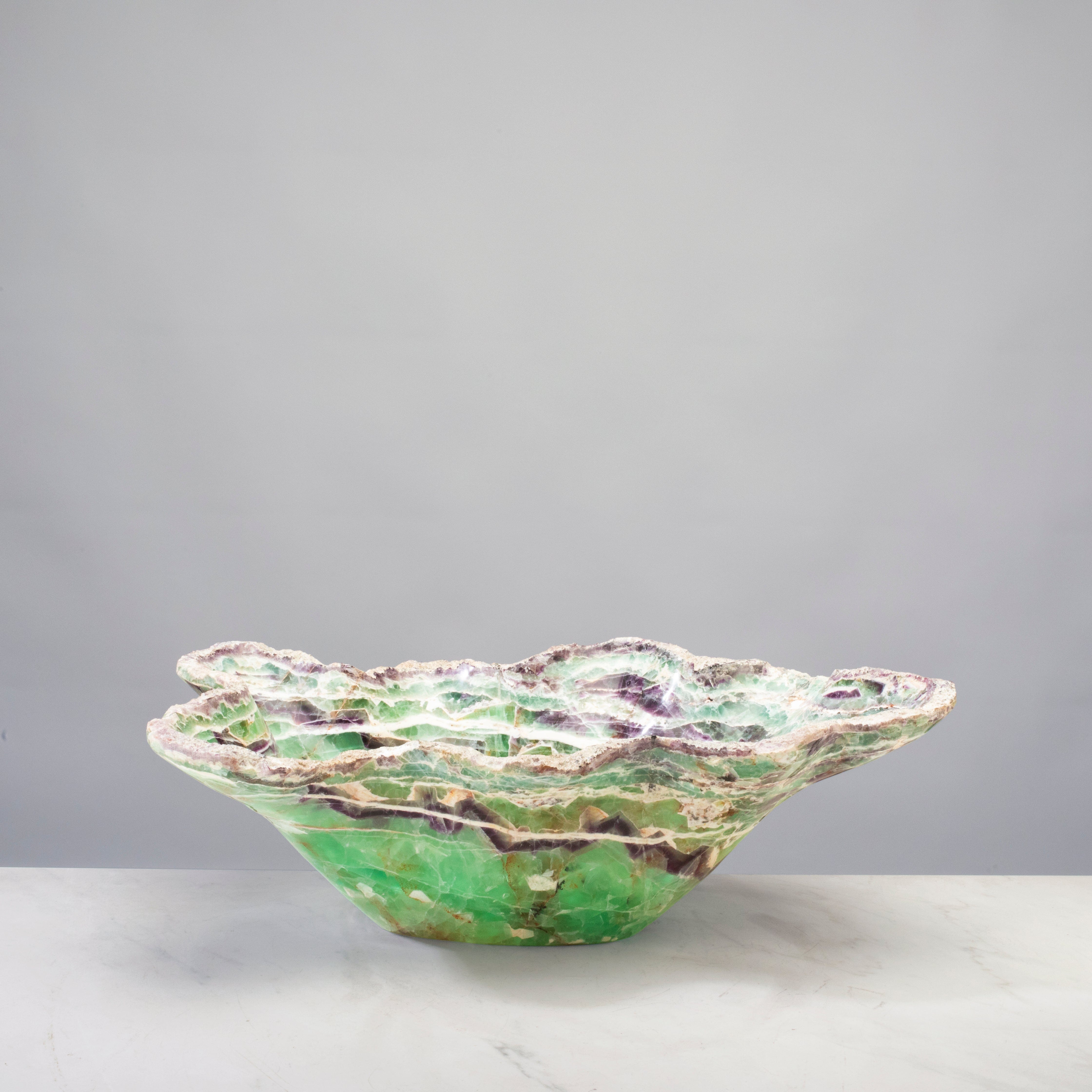 Kalifano Gemstone Bowl Fluorite Onyx Bowl - 19 in BFL36000.001