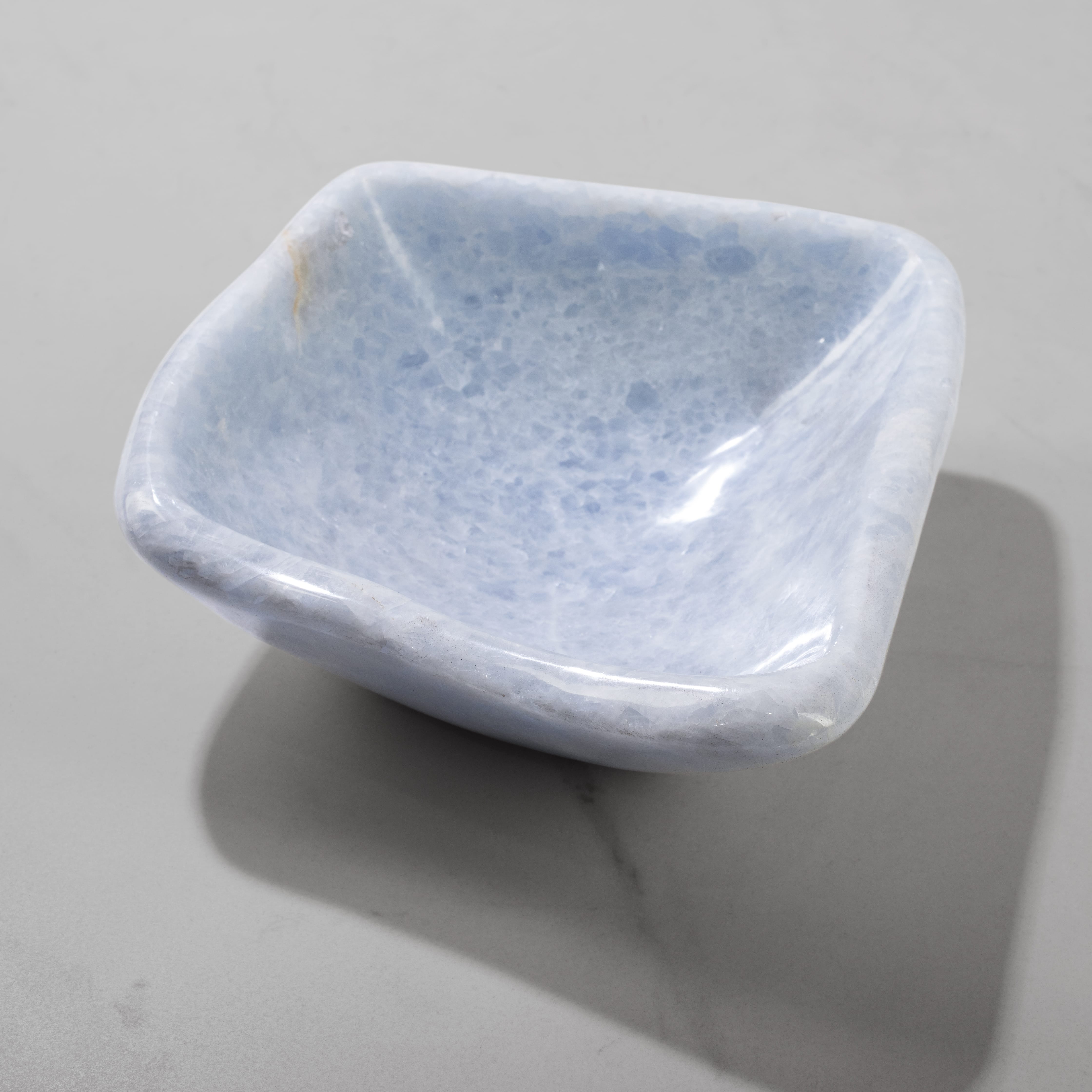 Kalifano Gemstone Bowls Blue Calcite Bowl from Madagascar - 8.25" BOWL1000-BC.001