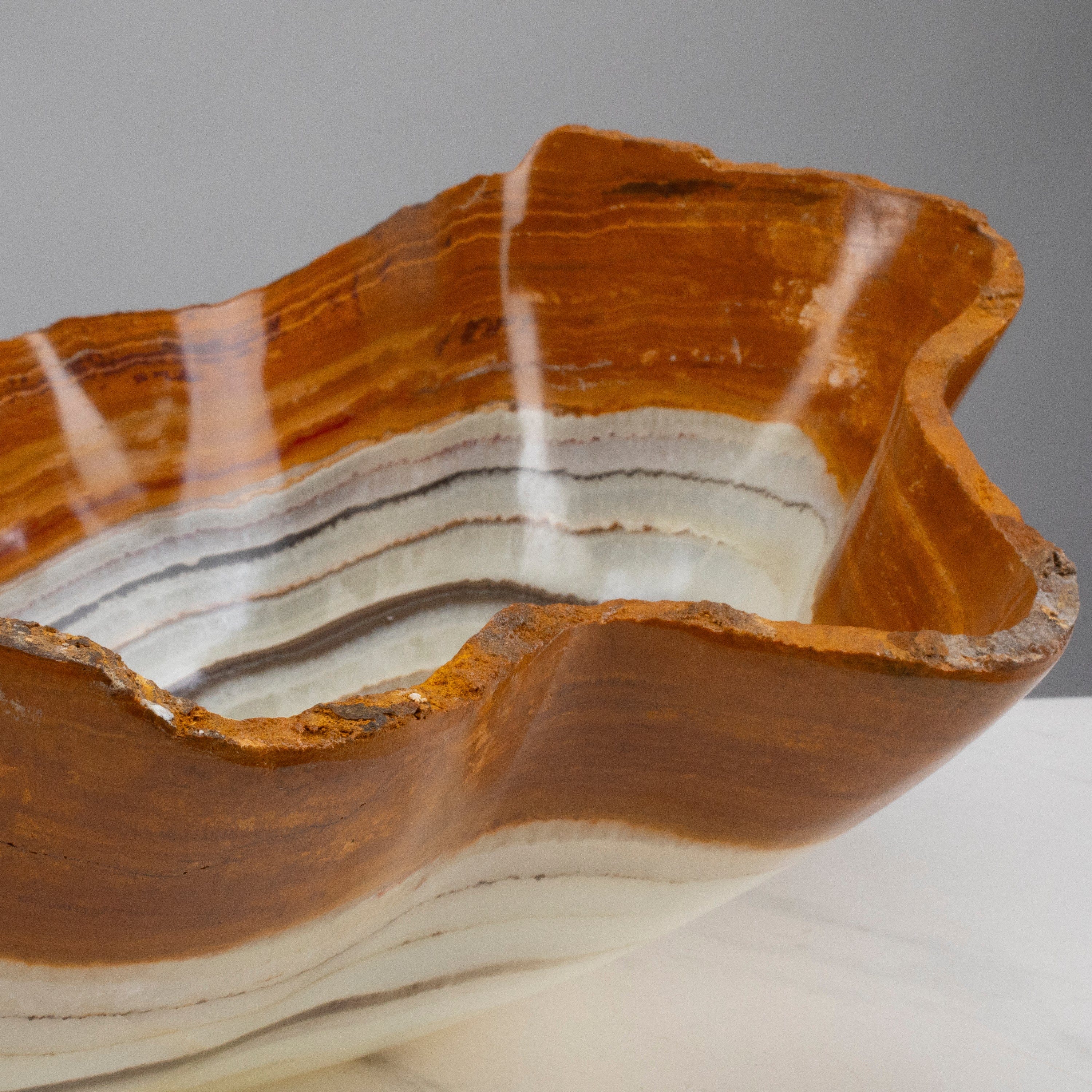 KALIFANO Gemstone Bowls Multicolor Onyx Bowl 18" BOX10000.004