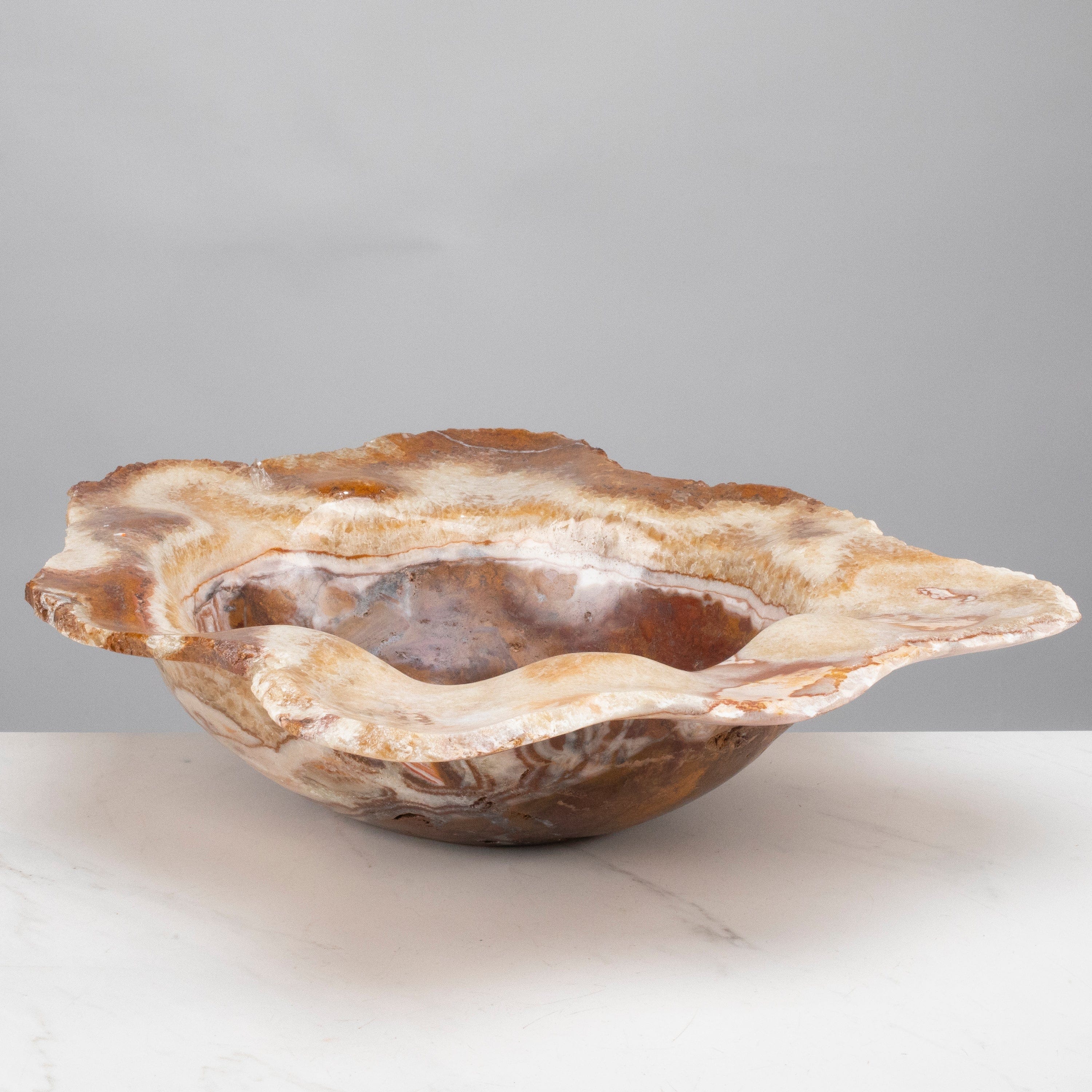 KALIFANO Gemstone Bowls Multicolor Onyx Bowl 21" BOX11000.010