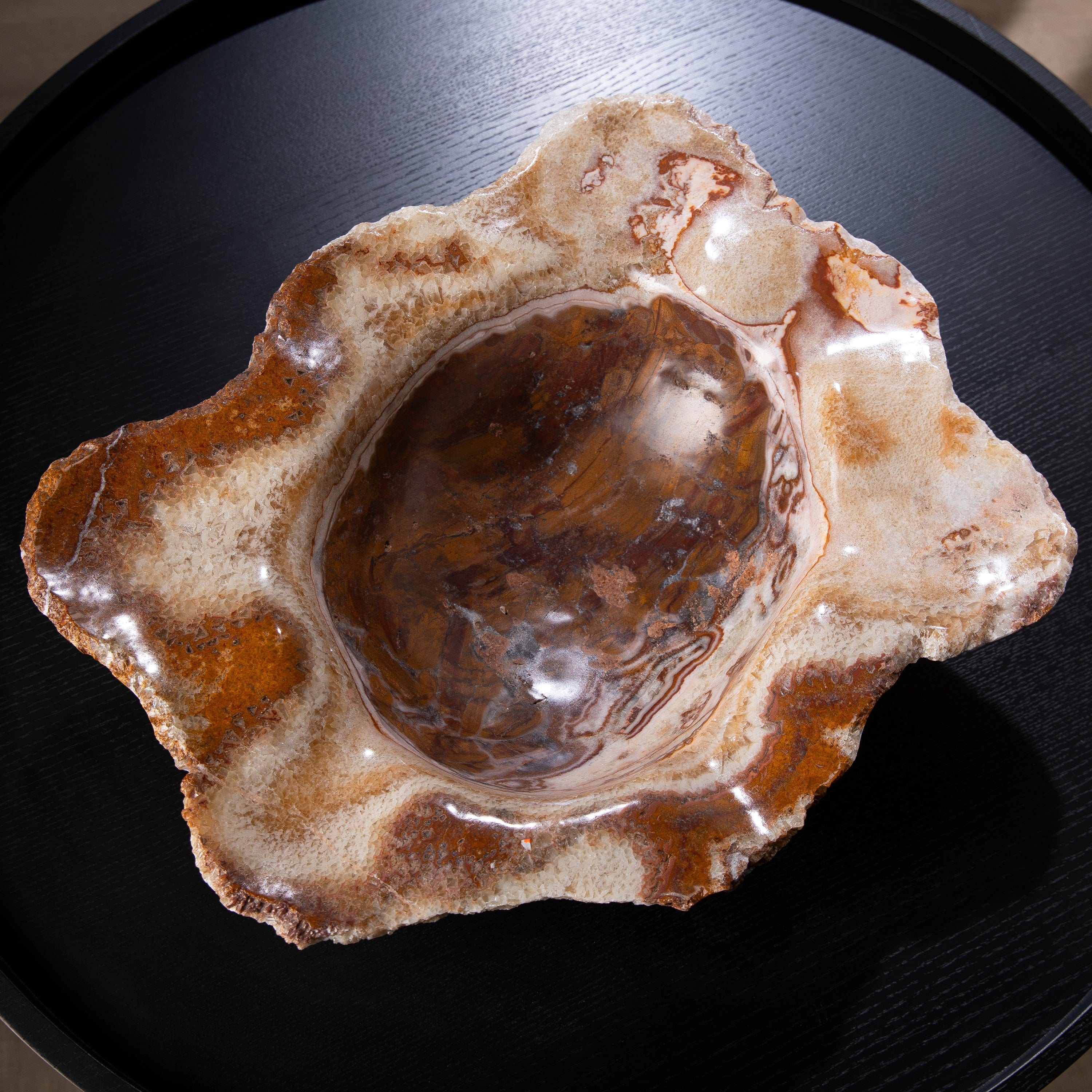 KALIFANO Gemstone Bowls Multicolor Onyx Bowl 21" BOX11000.010