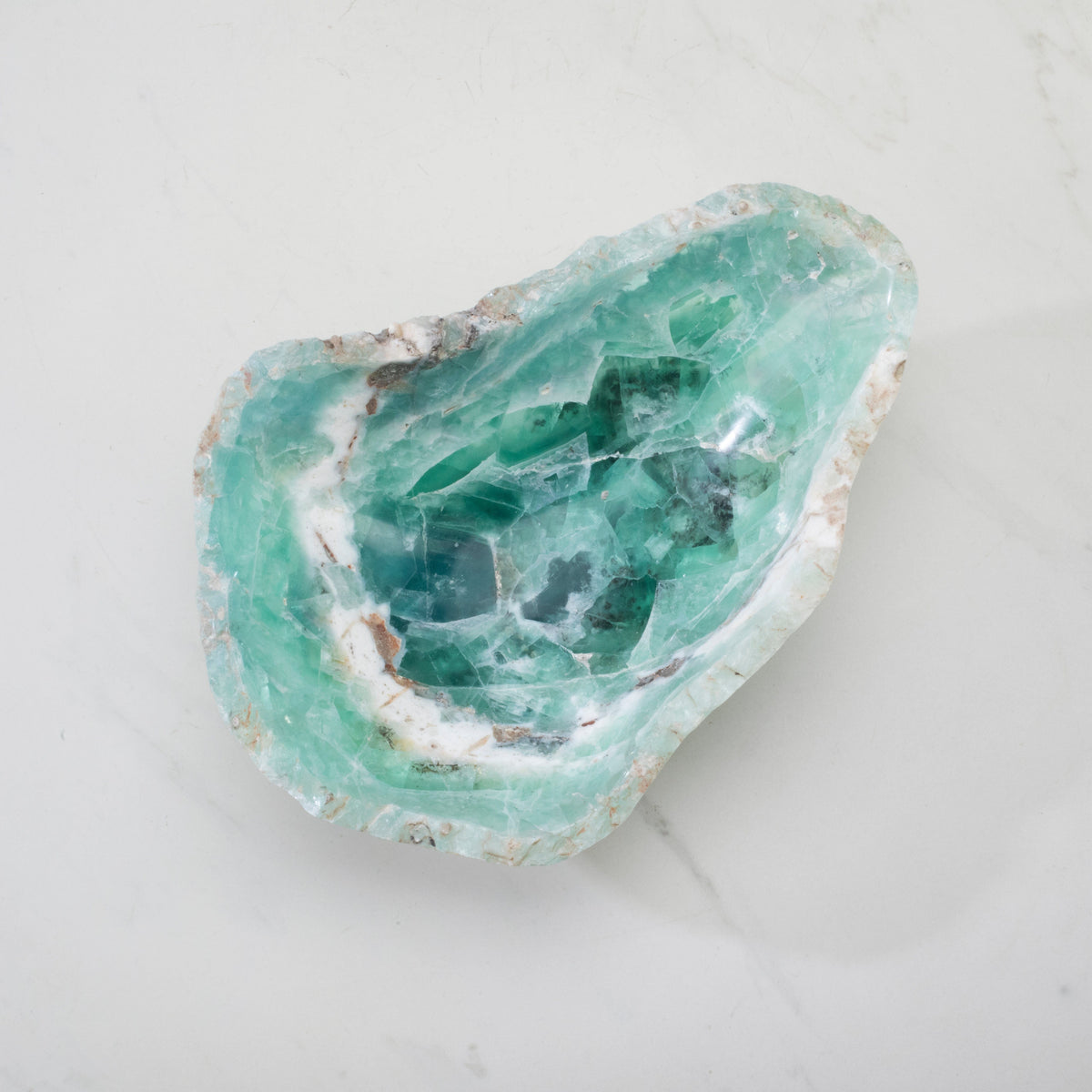 KALIFANO Gemstone Bowls Natural Green Fluorite Bowl 12" BFL7000.005