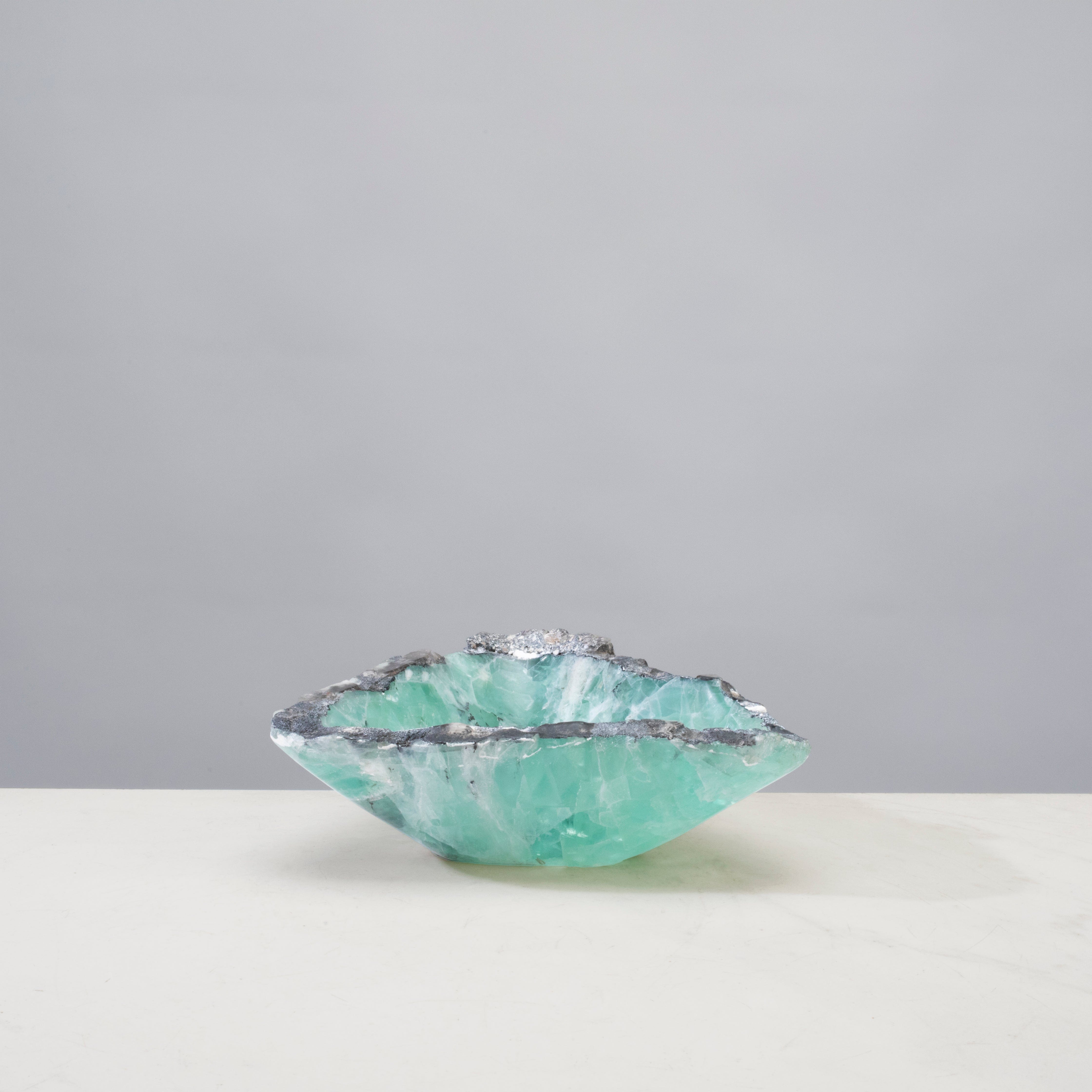 KALIFANO Gemstone Bowls Natural Green Fluorite Bowl 6" BFL4000.001