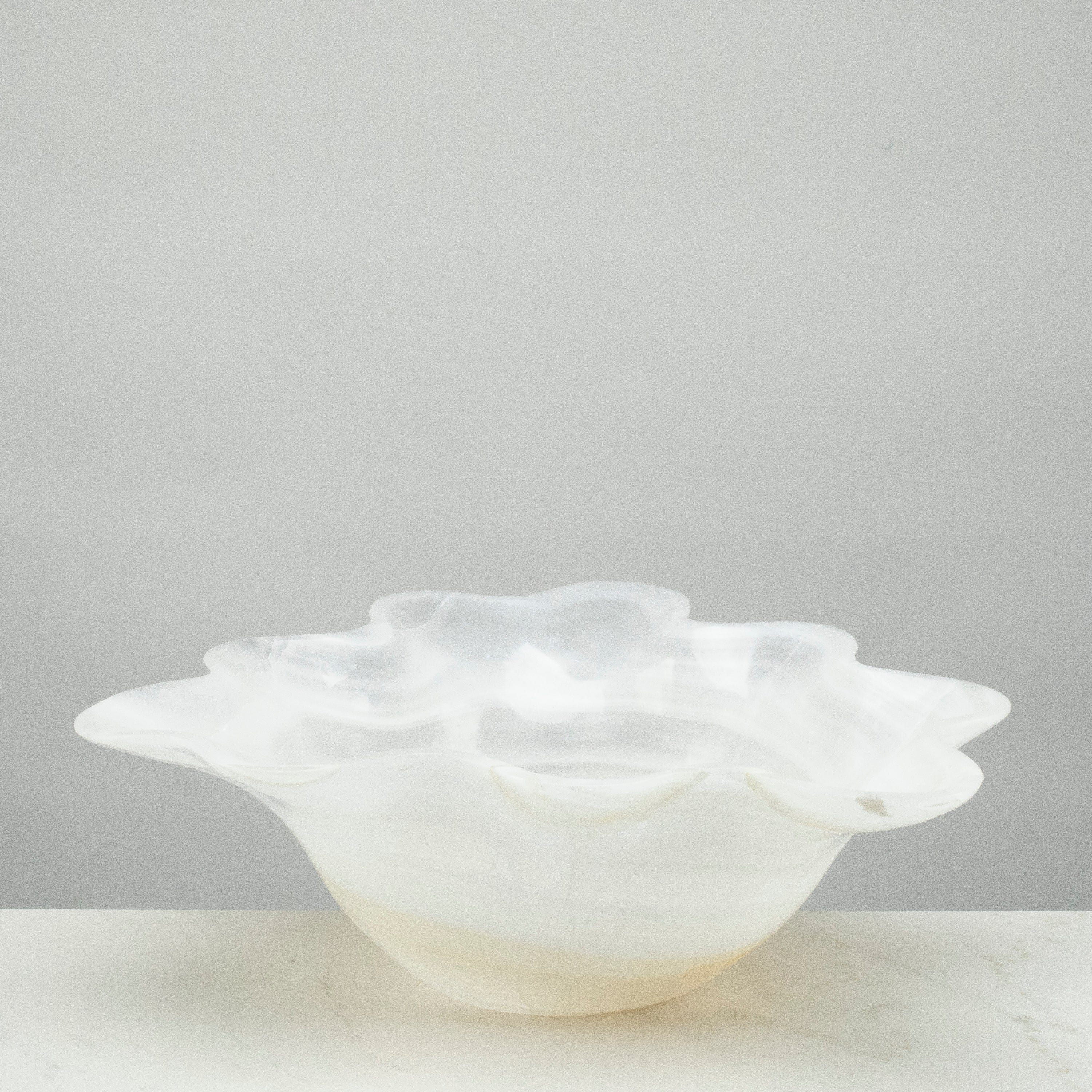 Natural White Onyx Bowl 16.5