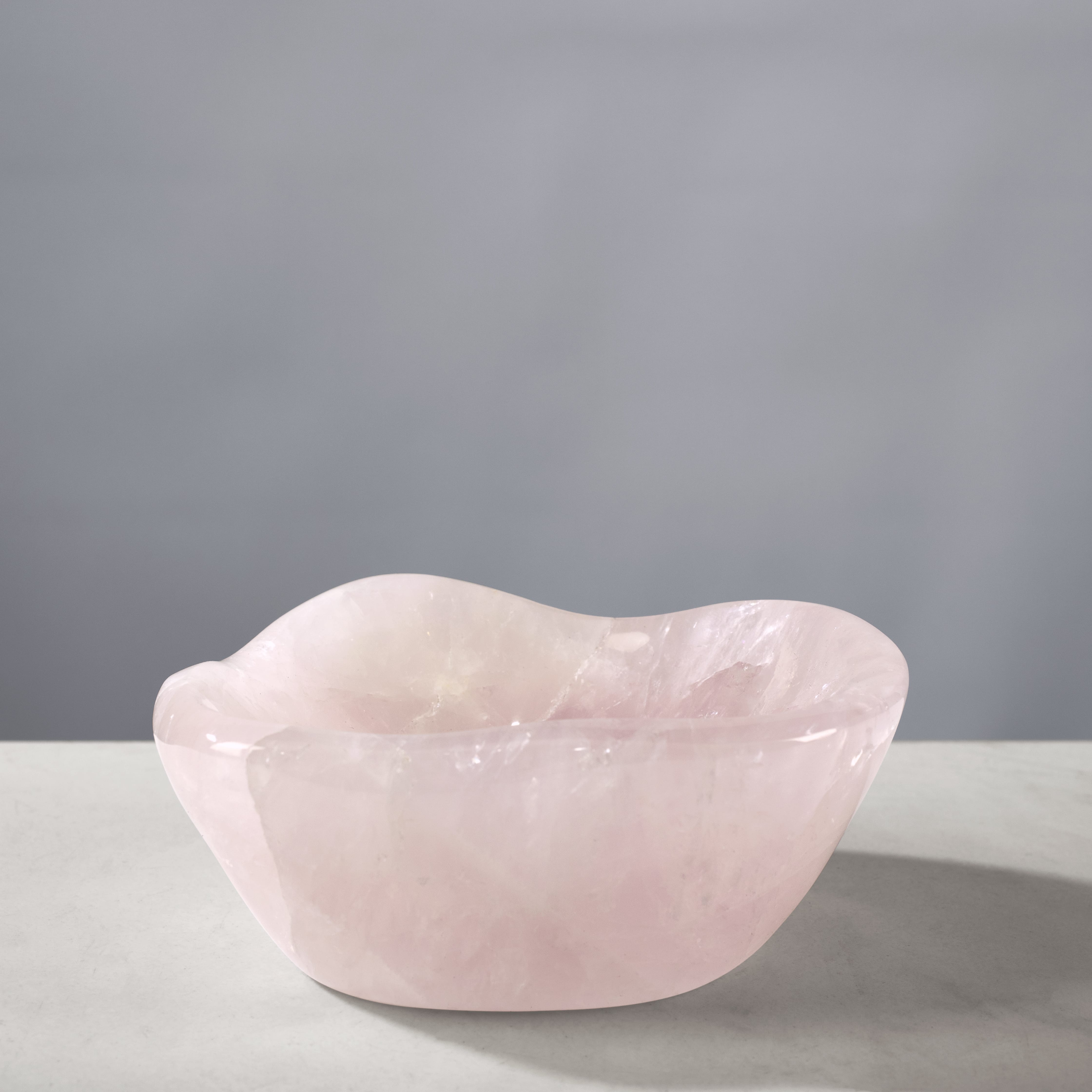 Kalifano Gemstone Bowls Rose Quartz Bowl from Madagascar - 4.75" BOWL560-RQ.001