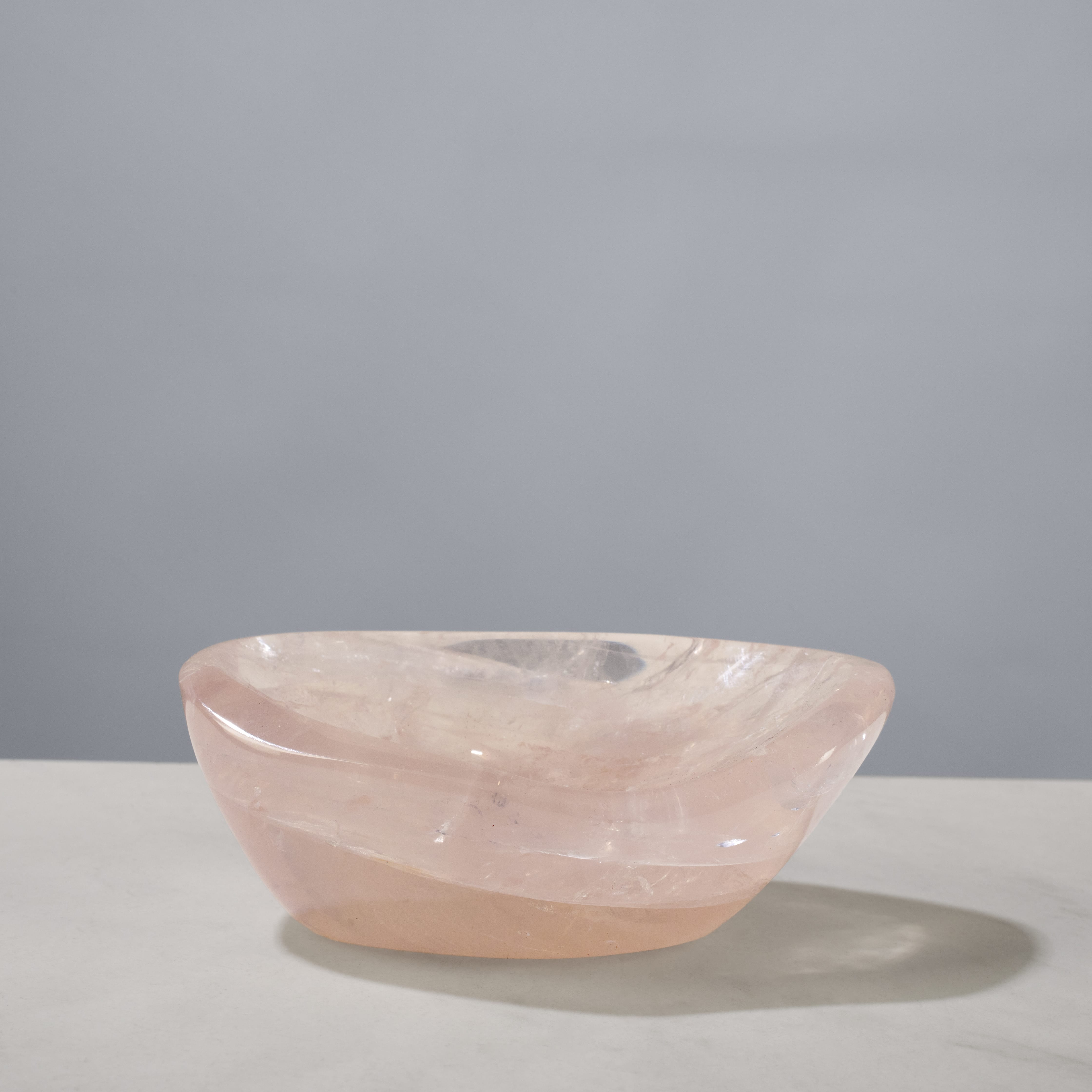 Kalifano Gemstone Bowls Rose Quartz Bowl from Madagascar - 4.75" BOWL640-RQ.002