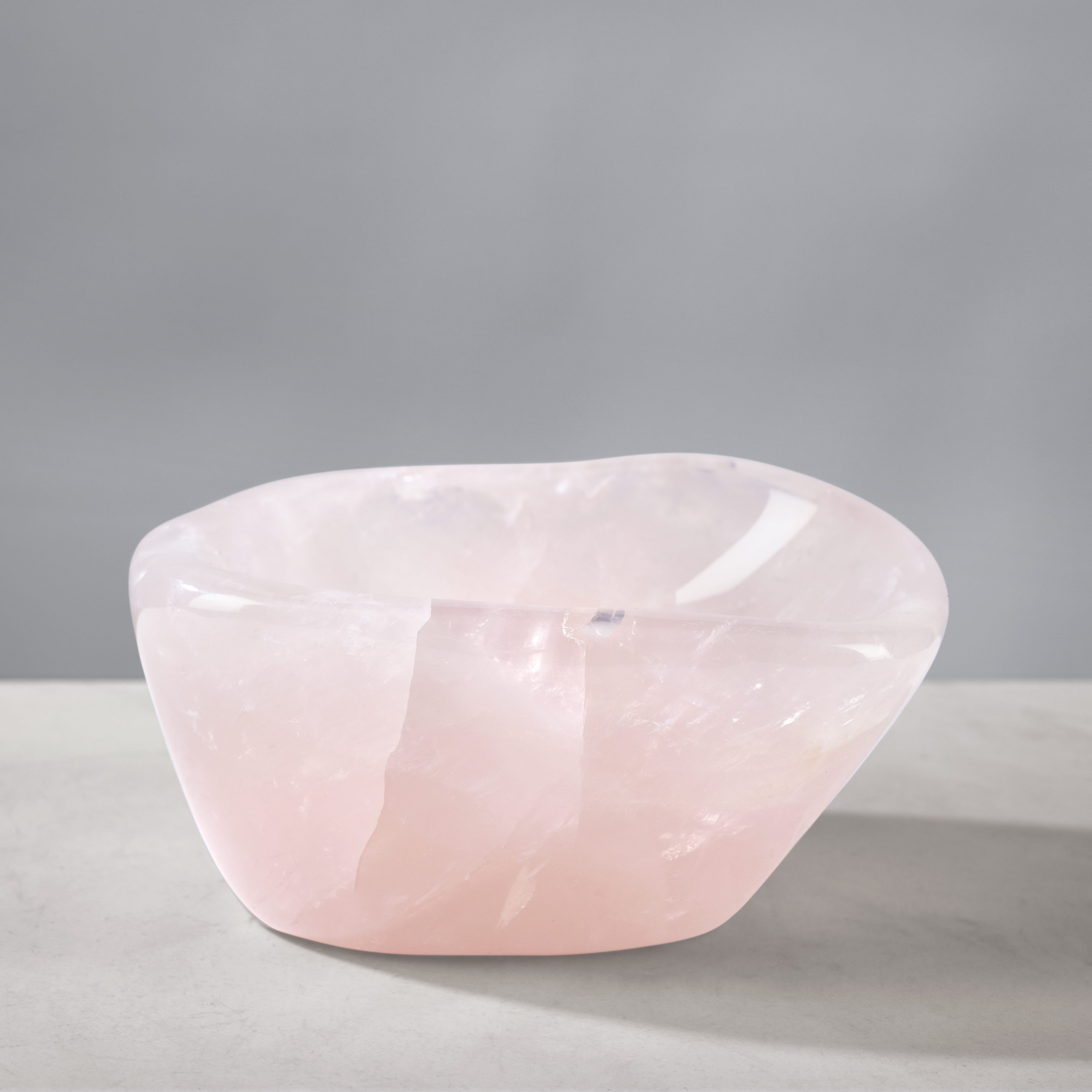 Kalifano Gemstone Bowls Rose Quartz Bowl from Madagascar - 4.75" BOWL940-RQ.001