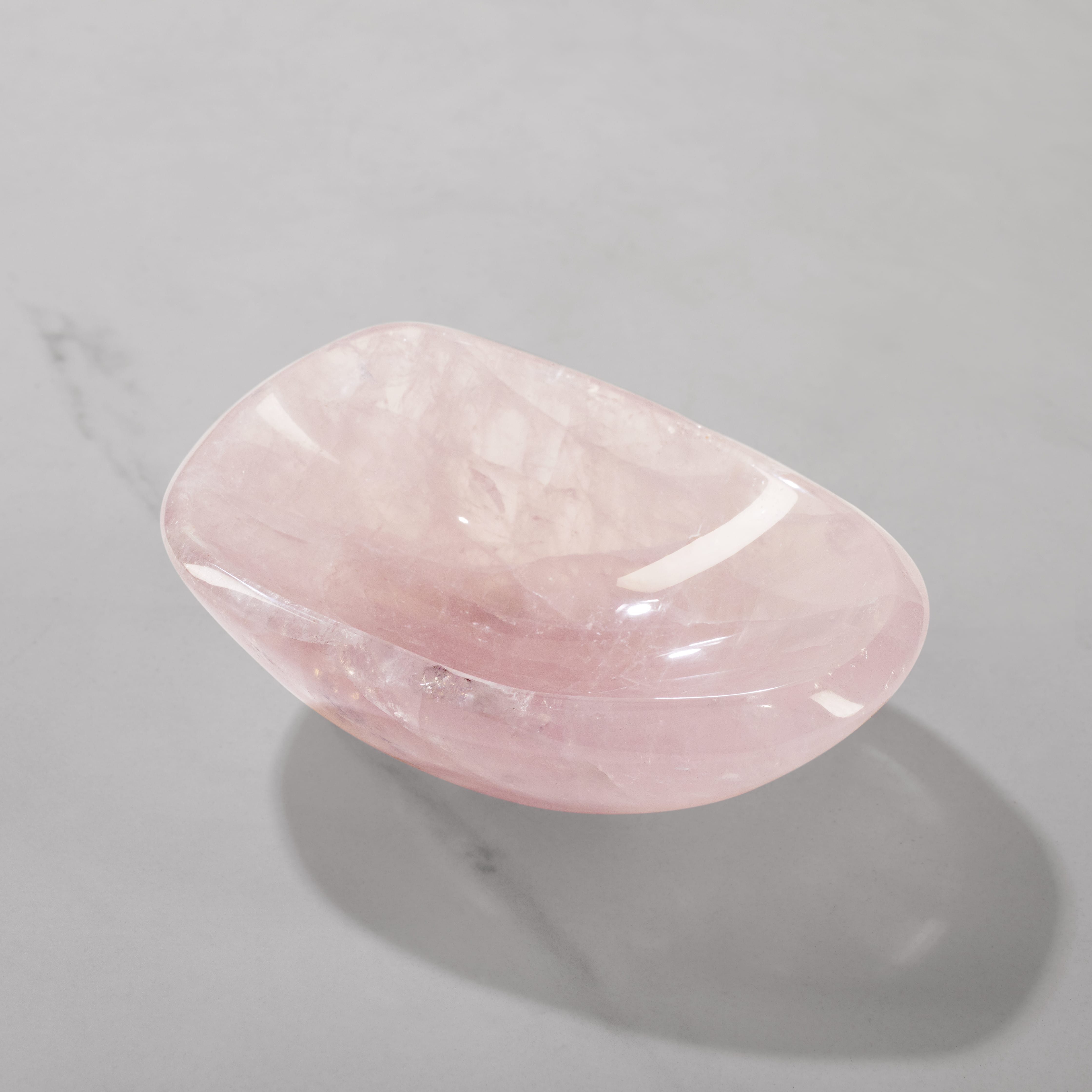 Kalifano Gemstone Bowls Rose Quartz Bowl from Madagascar - 5.5" BOWL1000-RQ.002