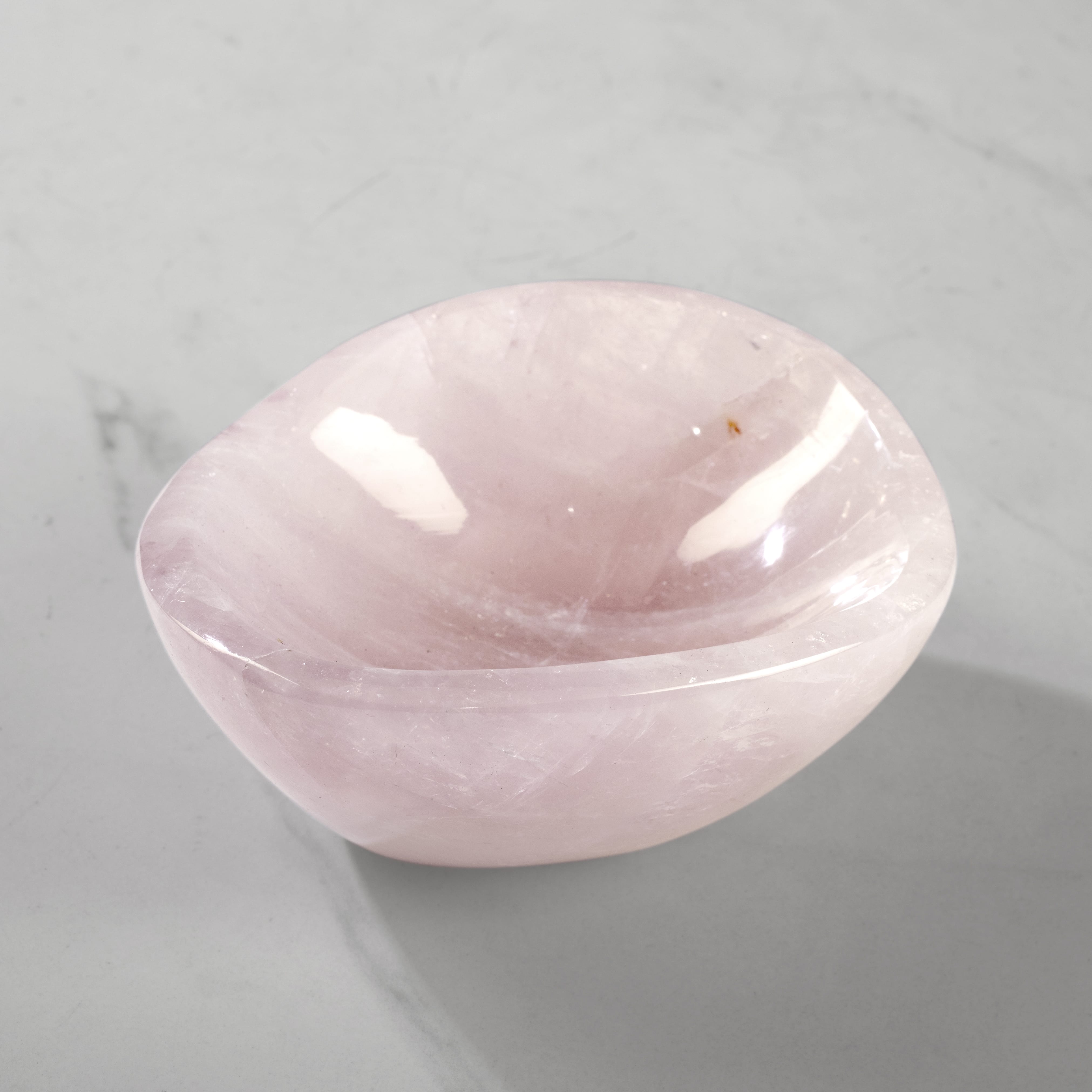 Kalifano Gemstone Bowls Rose Quartz Bowl from Madagascar - 5.5" BOWL1000-RQ.003