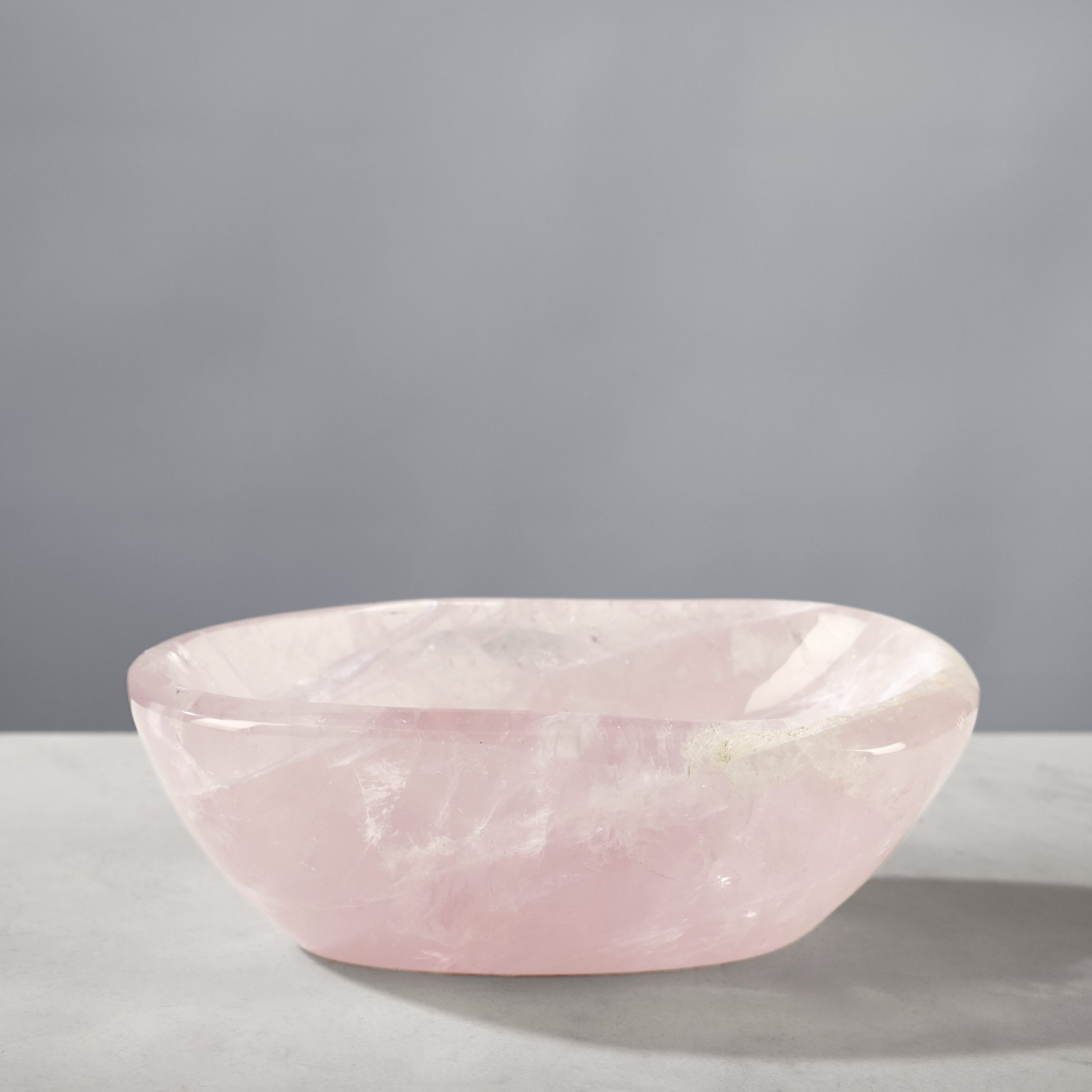 Kalifano Gemstone Bowls Rose Quartz Bowl from Madagascar - 5" BOWL600-RQ.001