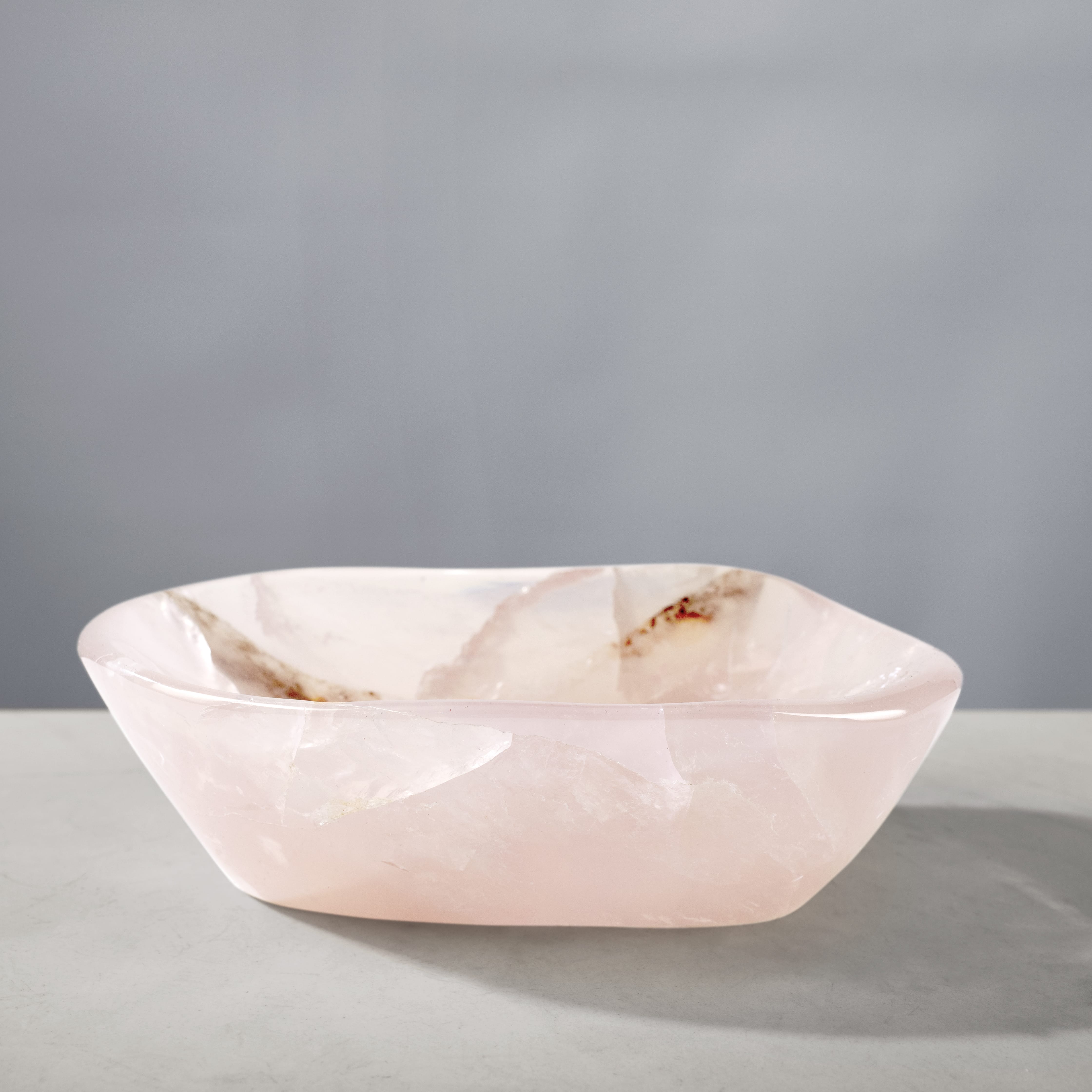 Kalifano Gemstone Bowls Rose Quartz Bowl from Madagascar - 6.25" BOWL600-RQ.003