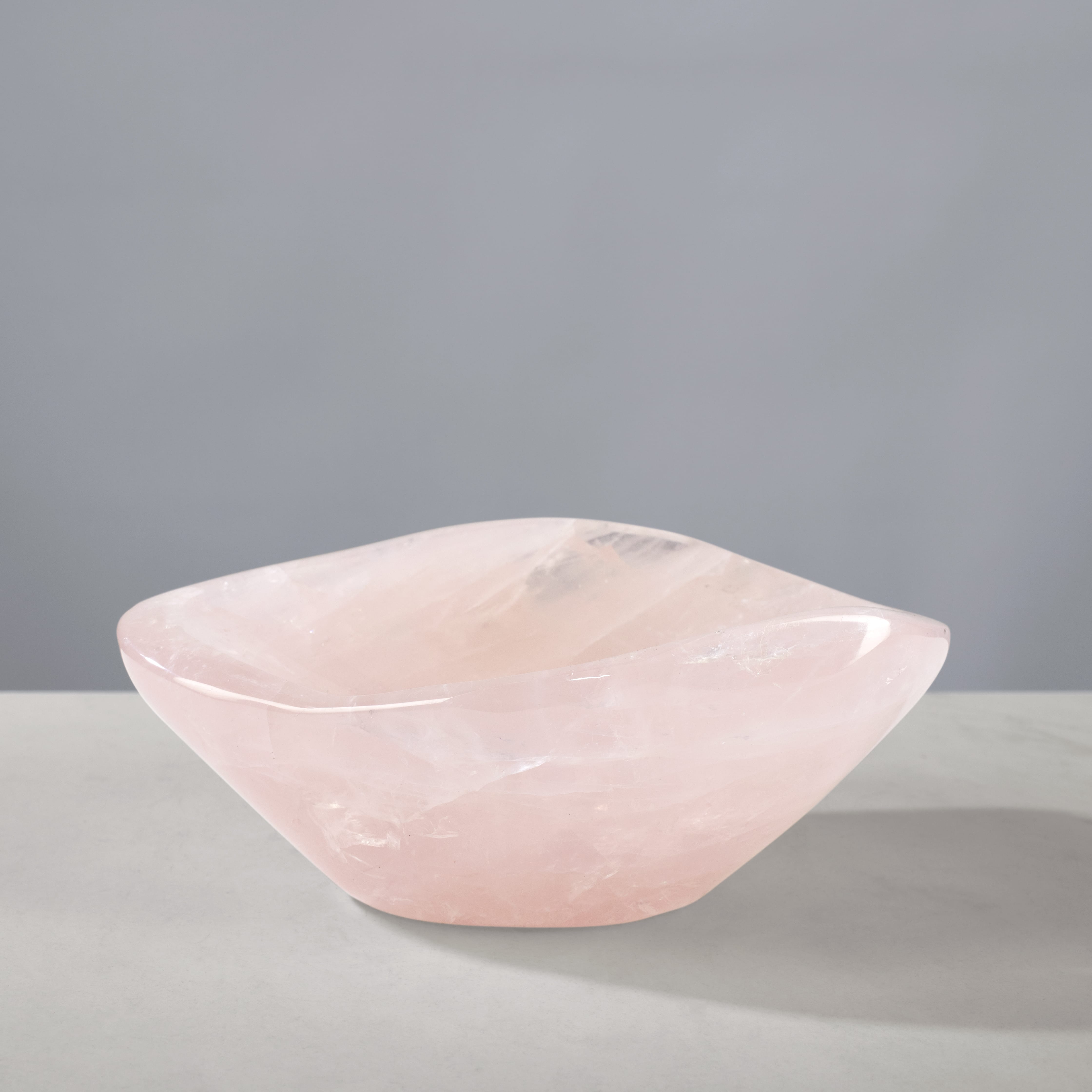 Kalifano Gemstone Bowls Rose Quartz Bowl from Madagascar - 6" BOWL1060-RQ.001