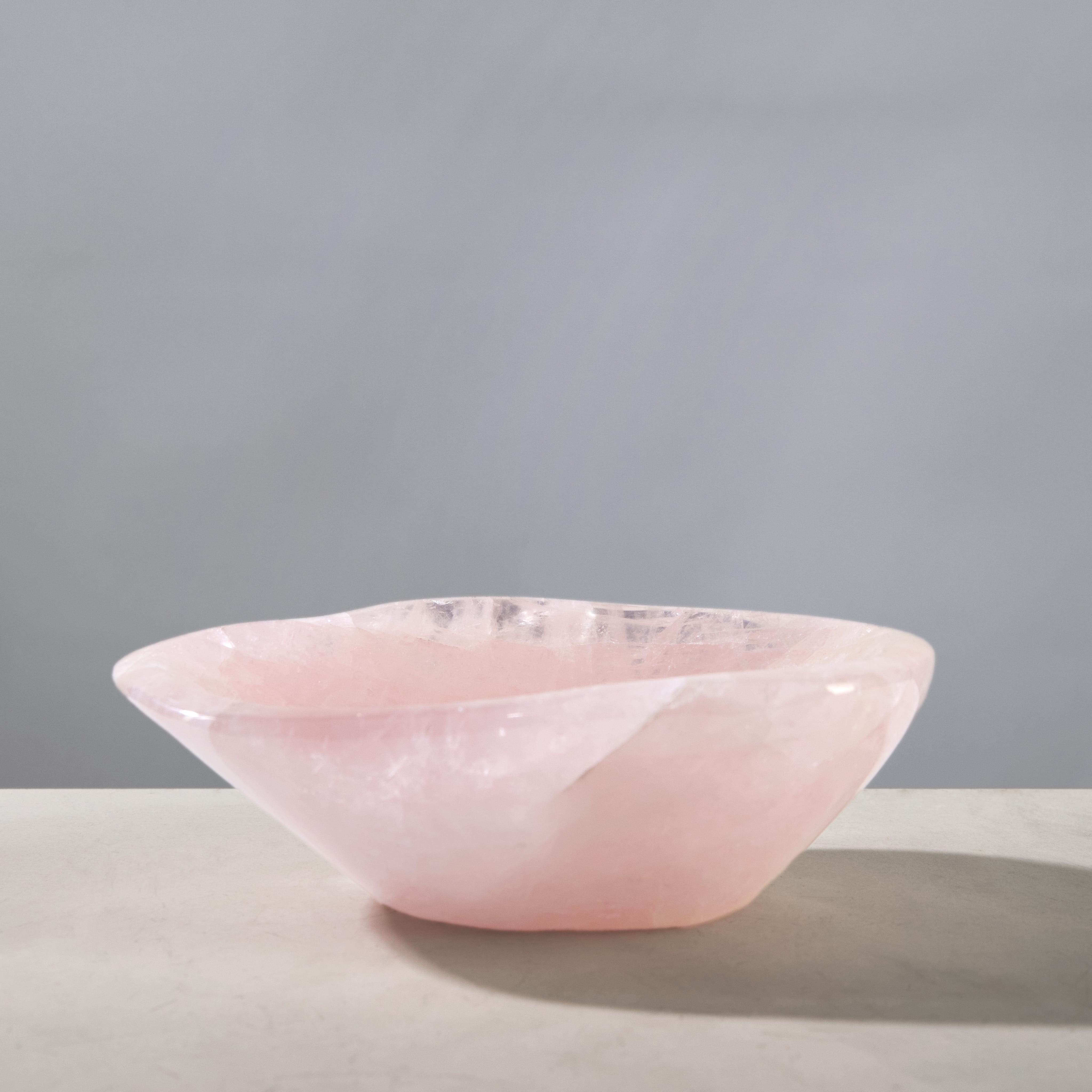 Kalifano Gemstone Bowls Rose Quartz Bowl from Madagascar - 6" BOWL760-RQ.002