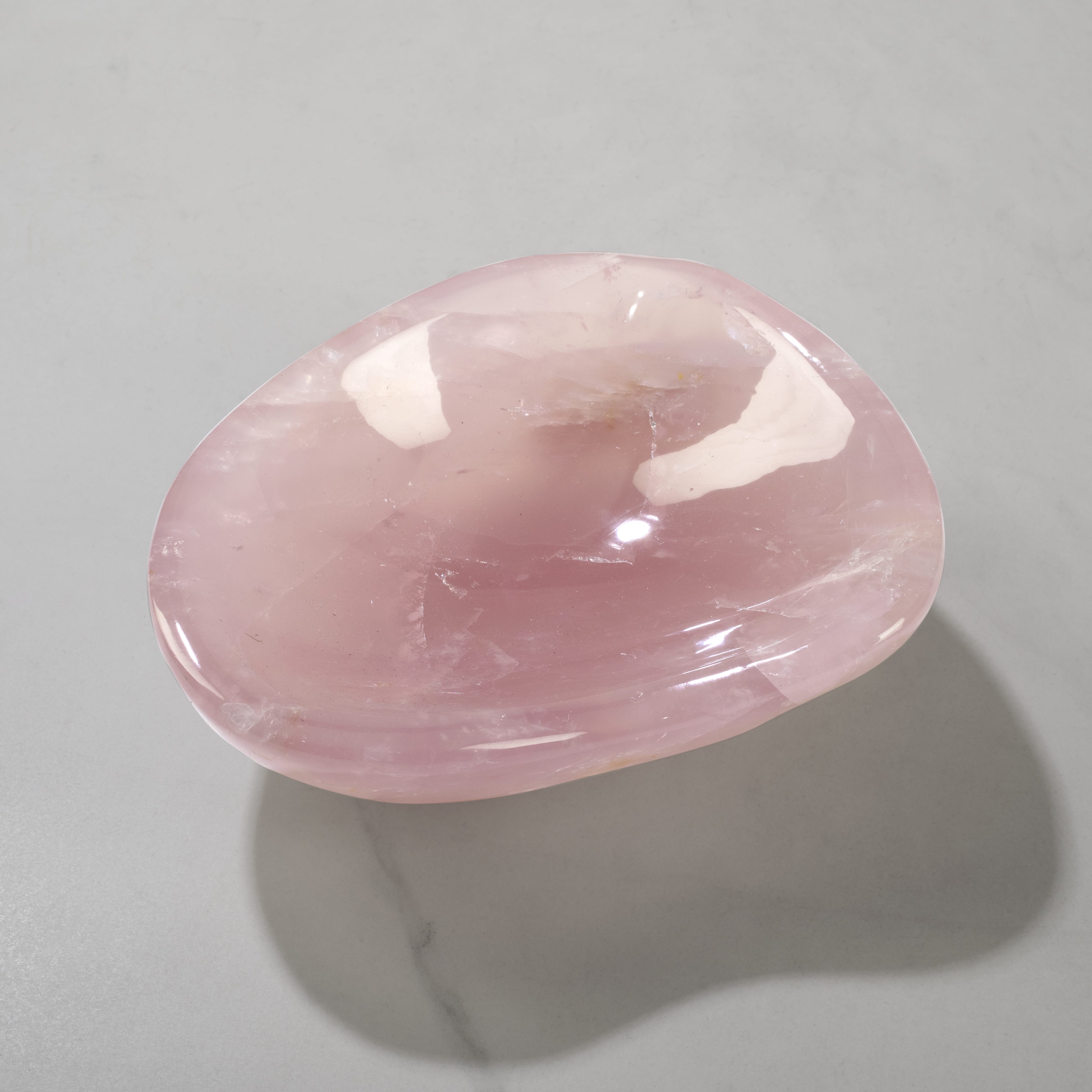 Kalifano Gemstone Bowls Rose Quartz Bowl from Madagascar - 7" BOWL800-RQ.004