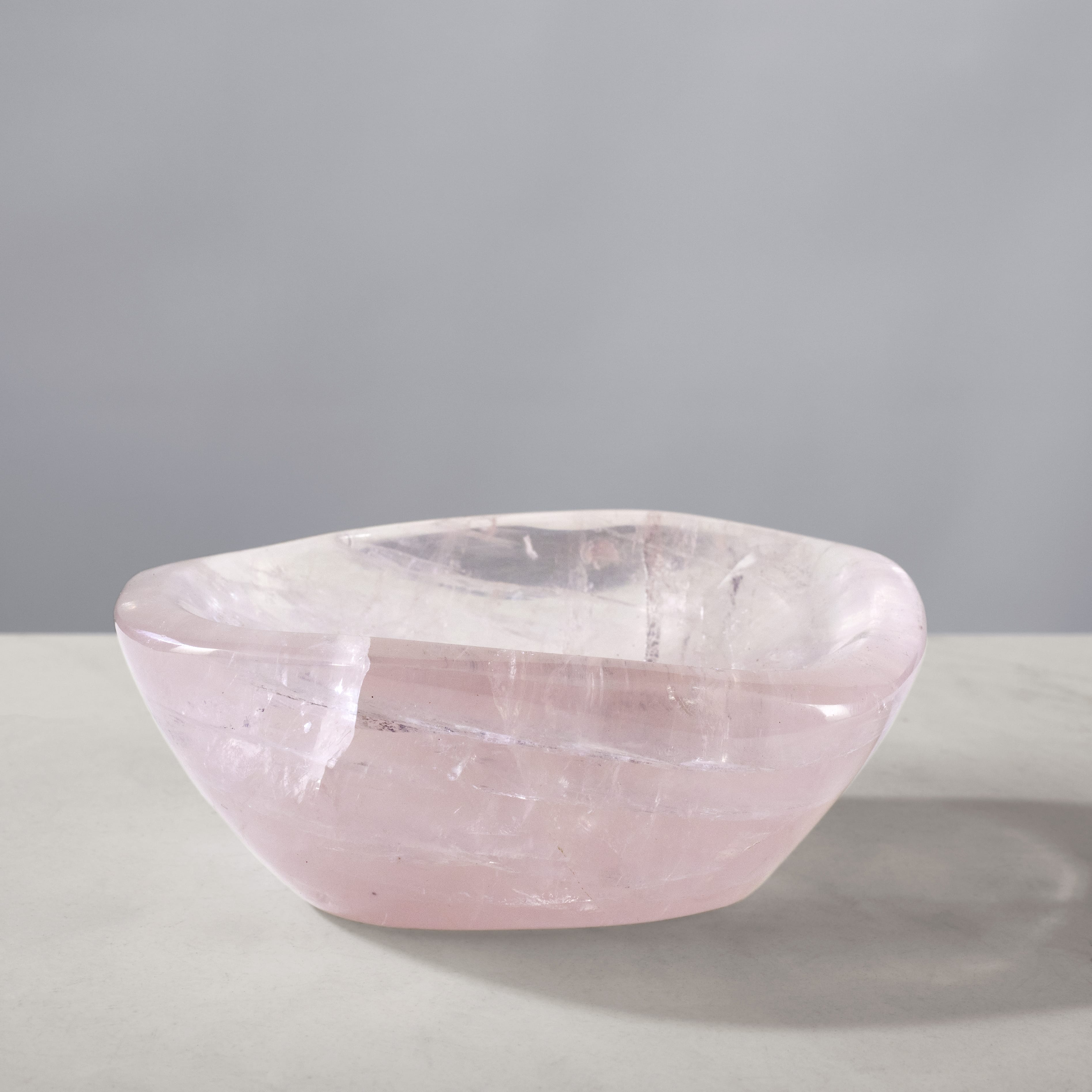Kalifano Gemstone Bowls Rose Quartz Bowl from Madagascar - 8.75" BOWL960-RQ.003