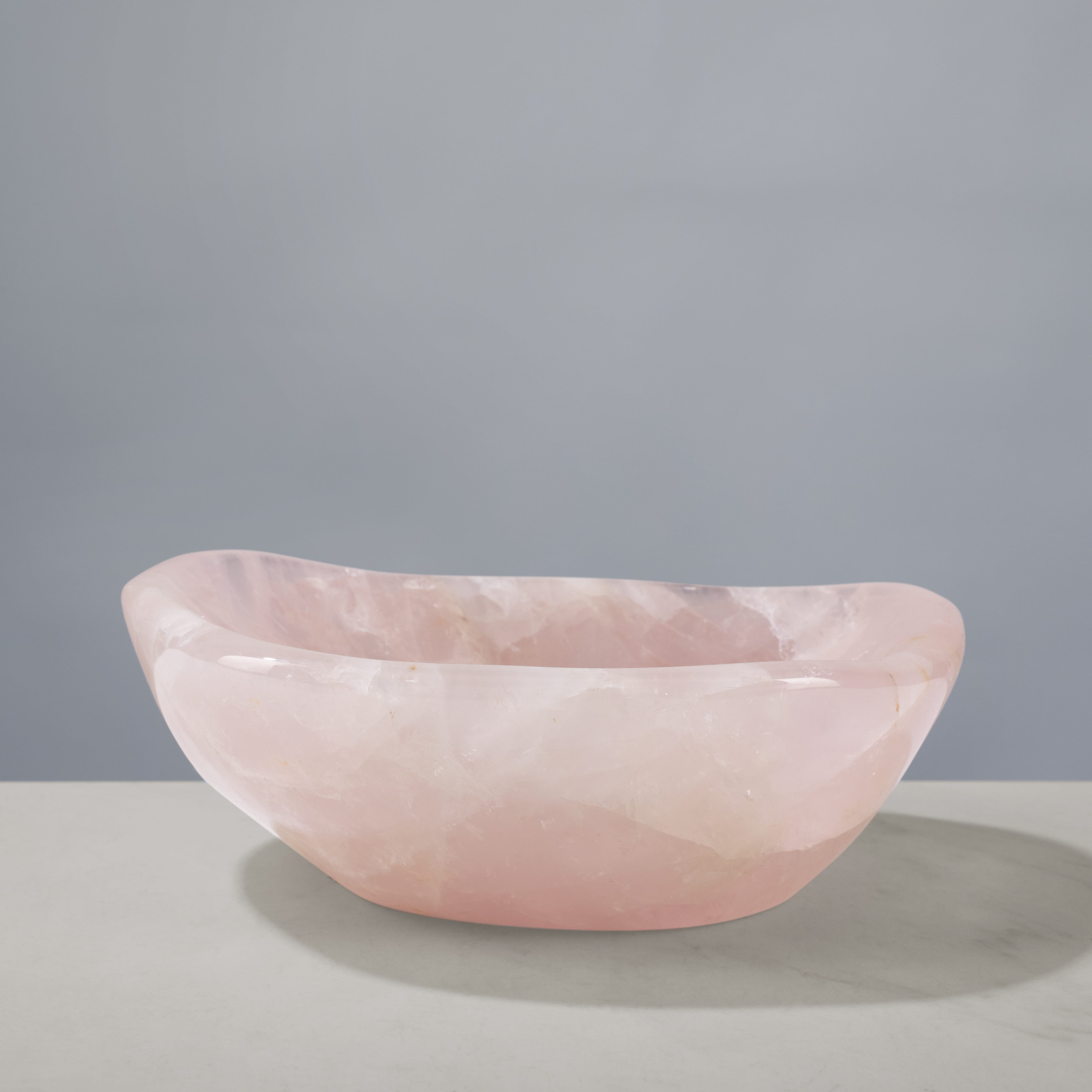 Kalifano Gemstone Bowls Rose Quartz Bowl from Madagascar - 8" BOWL1200-RQ.001