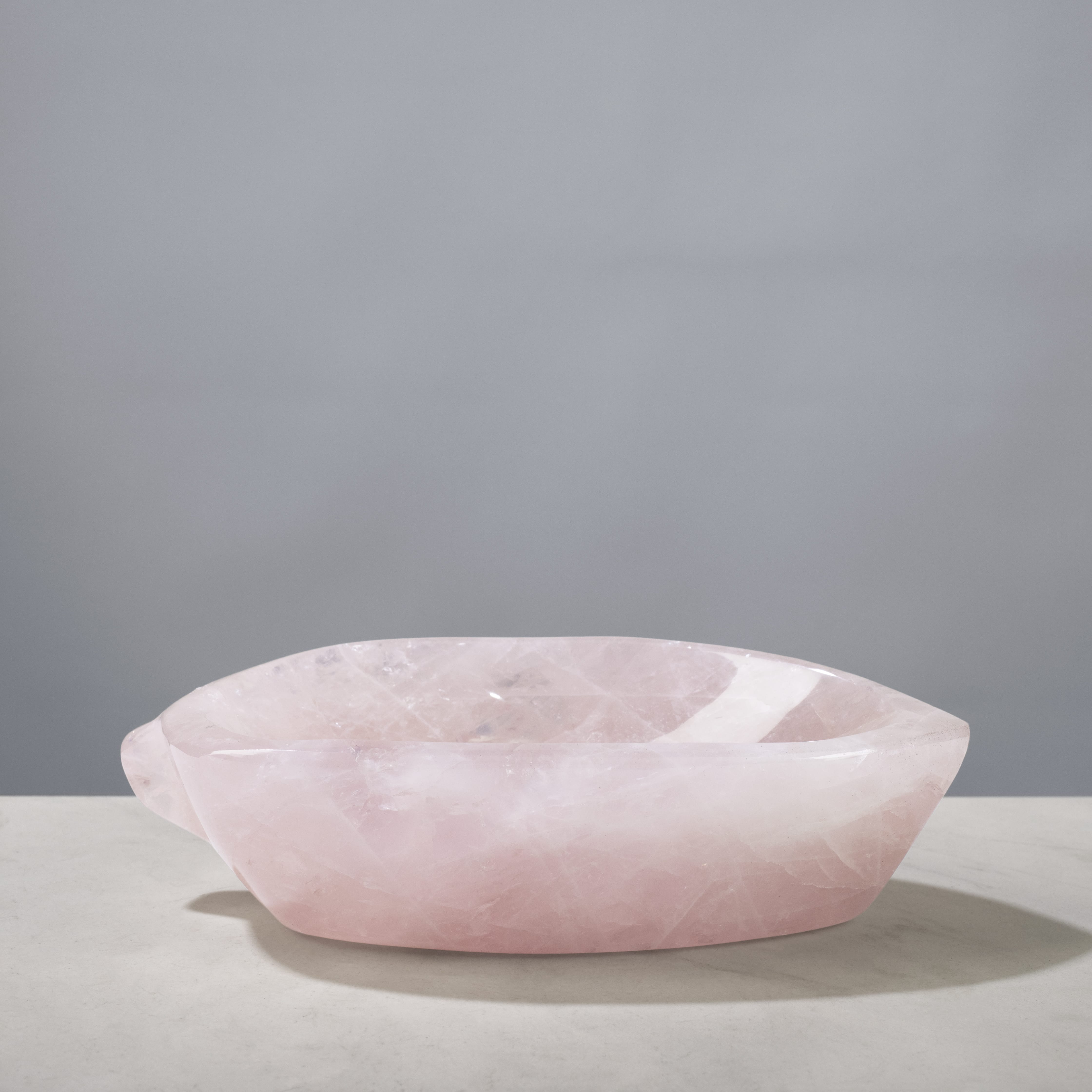 Kalifano Gemstone Bowls Rose Quartz Bowl from Madagascar - 8" BOWL880-RQ.001