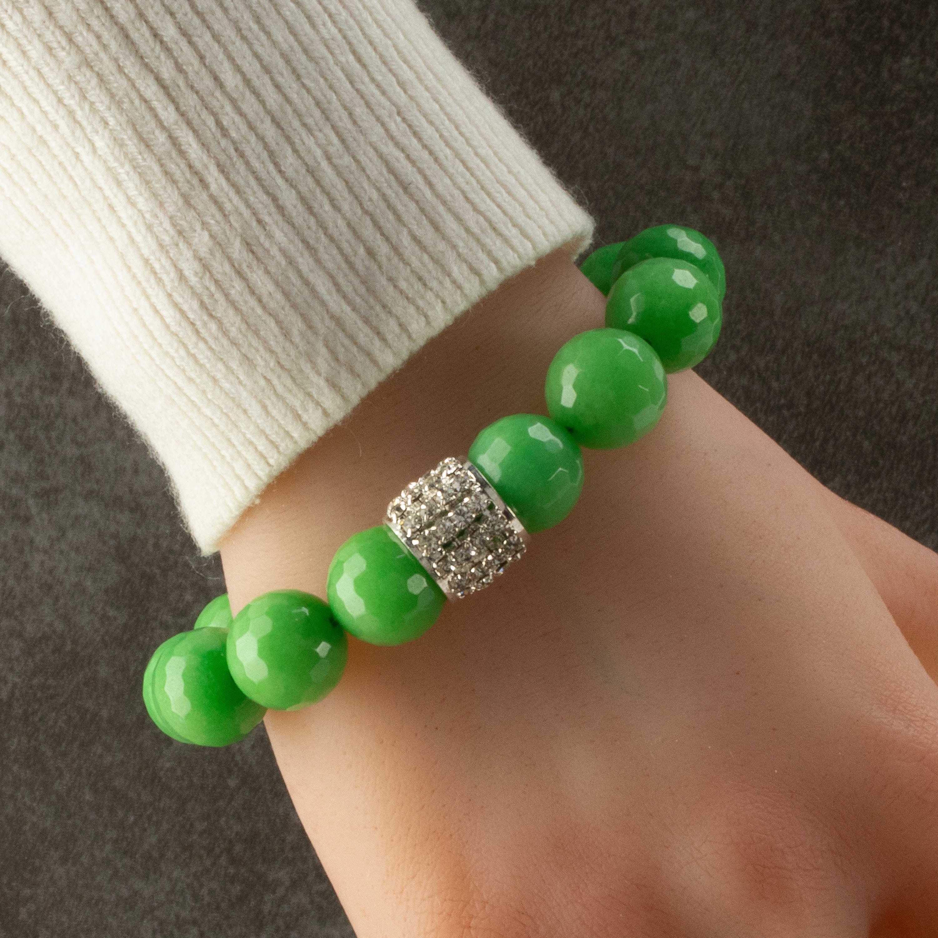 Green Jade Stone Bead Bracelet – gypSea dreams