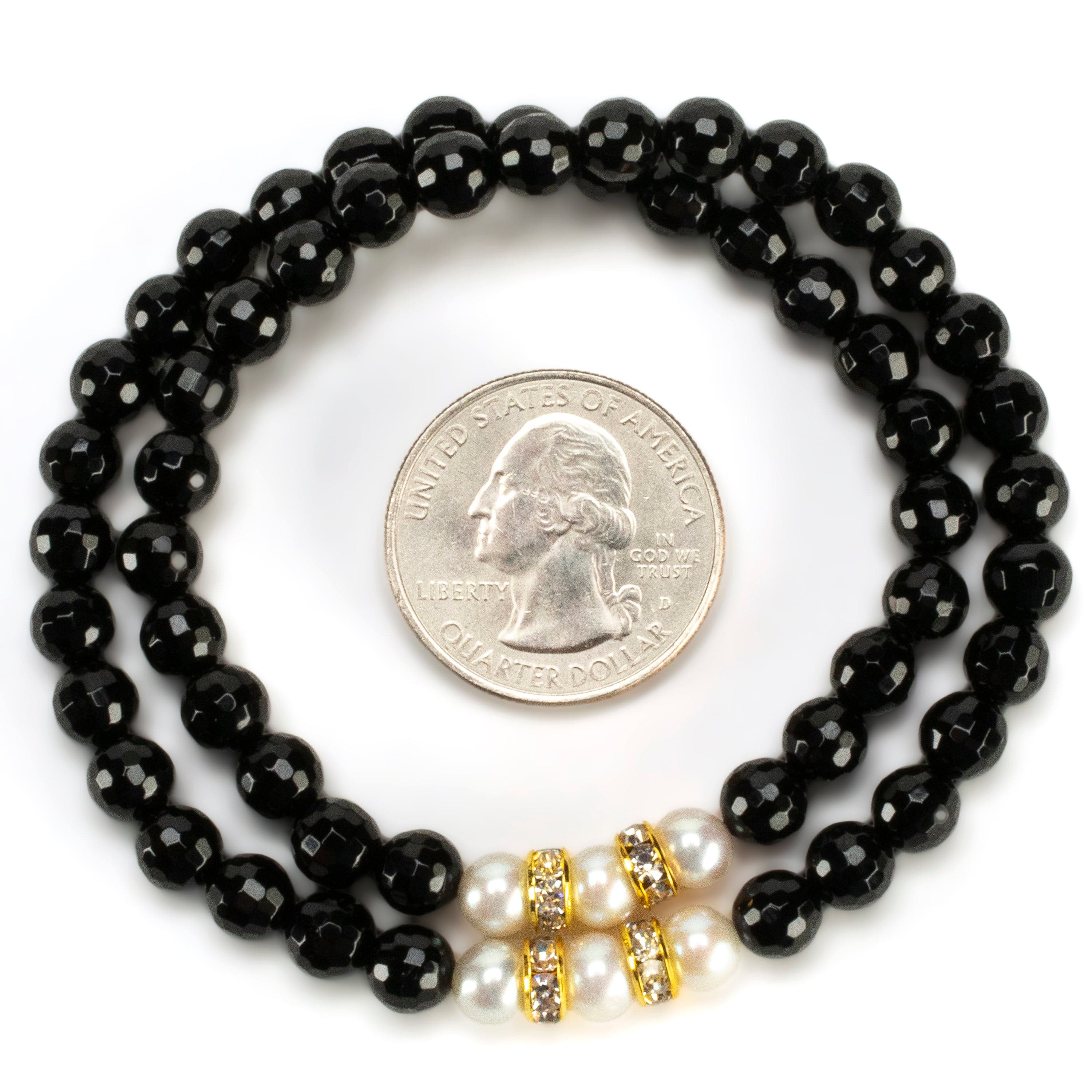 Faceted Black Agate Mala Bracelets, Strength Bracelet, Stacking Bracelet, selling Gemstone Bracelet, Lotus Bracelet, Stretch Bracelet