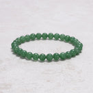 Natural Aventurine 6mm Gemstone Bead Elastic Bracelet
