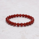 Natural Carnelian 8 mm Beaded Gemstone Bracelet