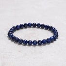 Natural Lapis 6 mm Beaded Gemstone Bracelet