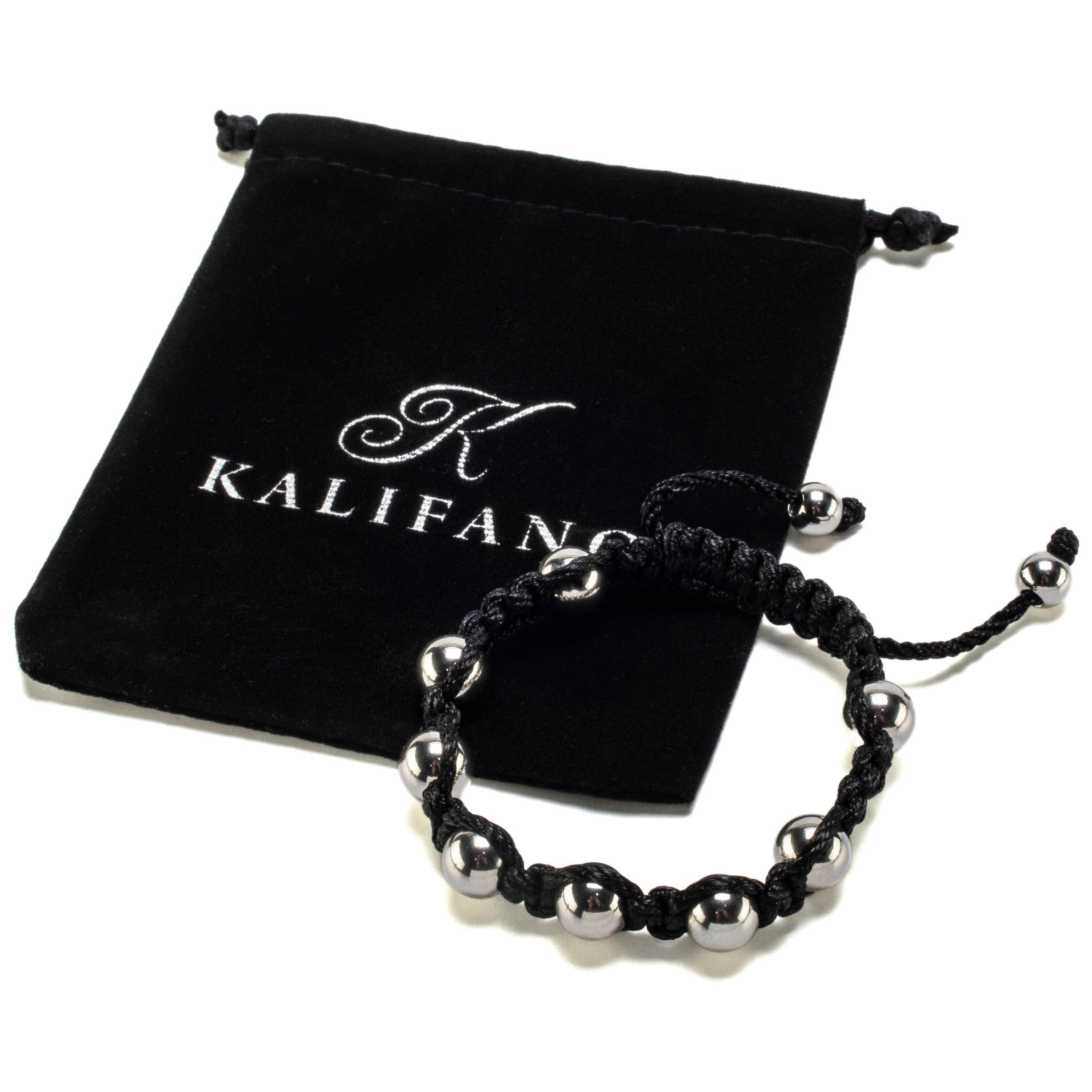 Kalifano Gemstone Bracelets Stainless Steel Adjustable Bracelet BLUE-BGP-046