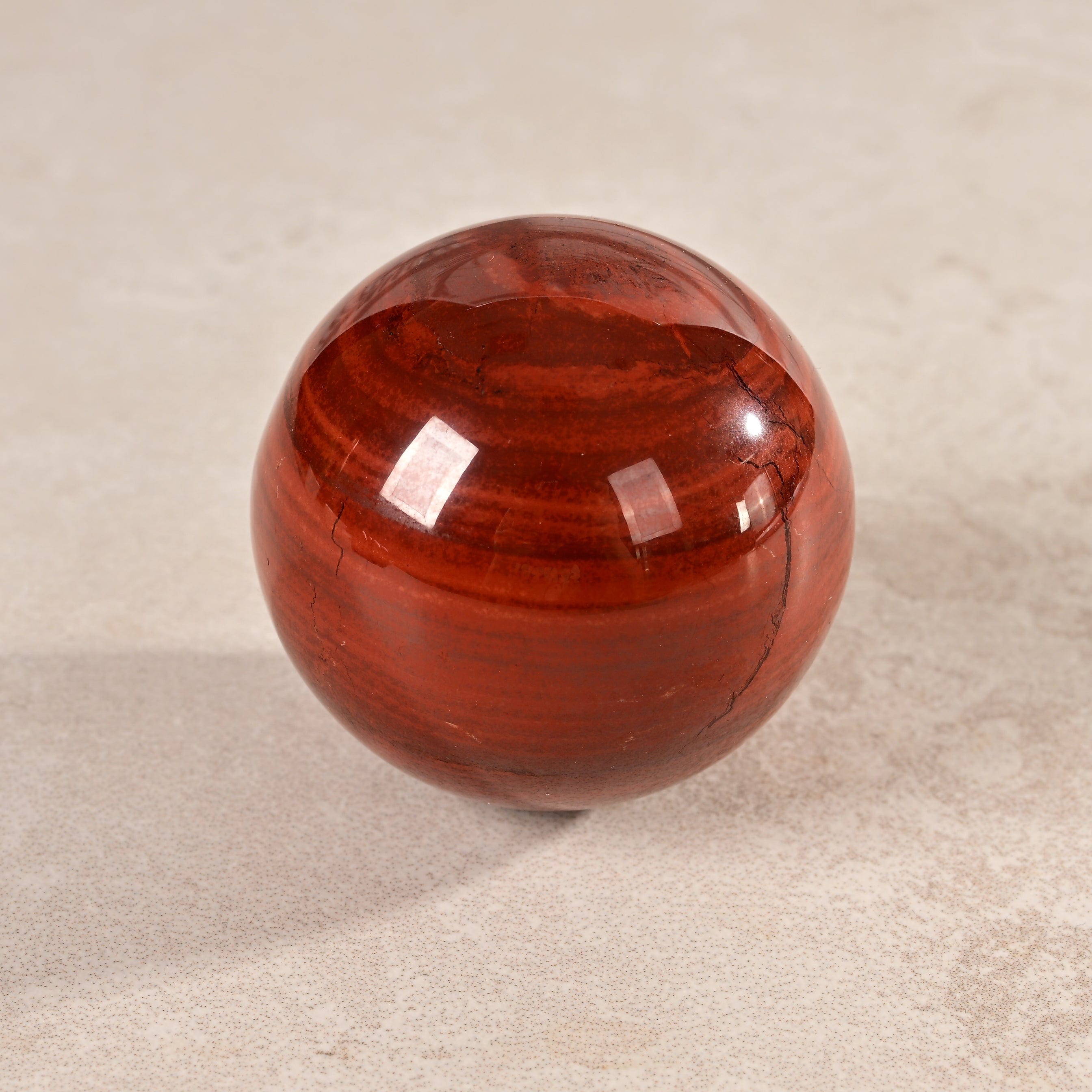 KALIFANO Gemstone Carvings 1.6" Red Jasper Sphere Natural Gemstone Carving CV15-SP-RJ