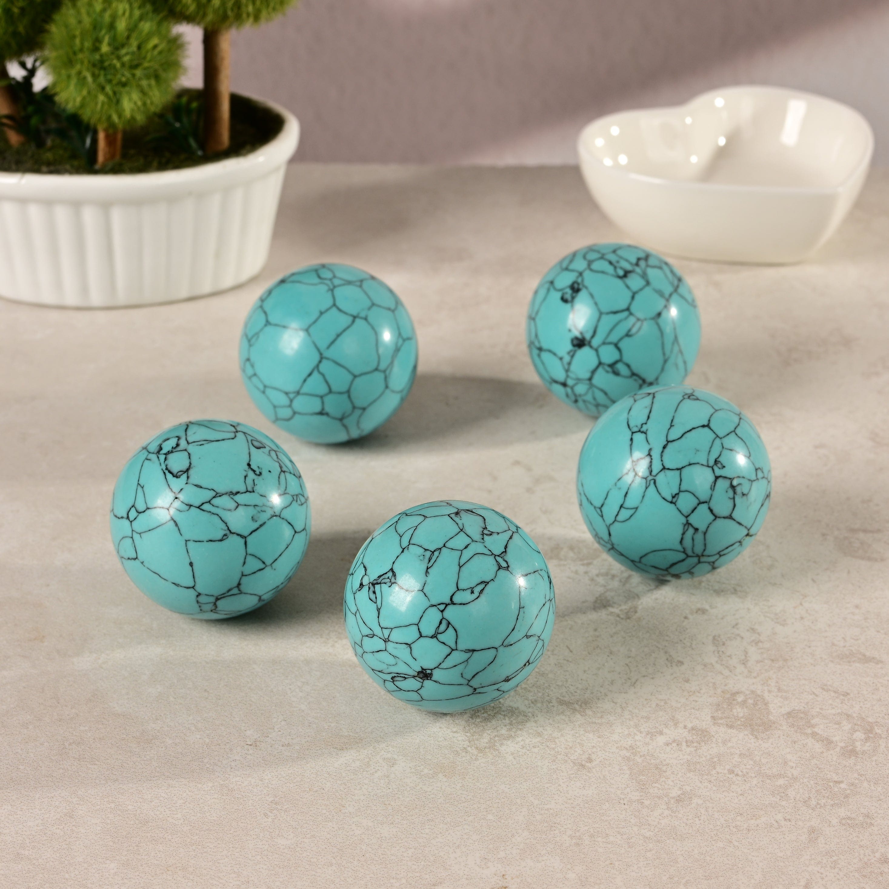 Perla Tonda In Resina Color Verde Turchese 12 Mm, X 1 - Foto 11