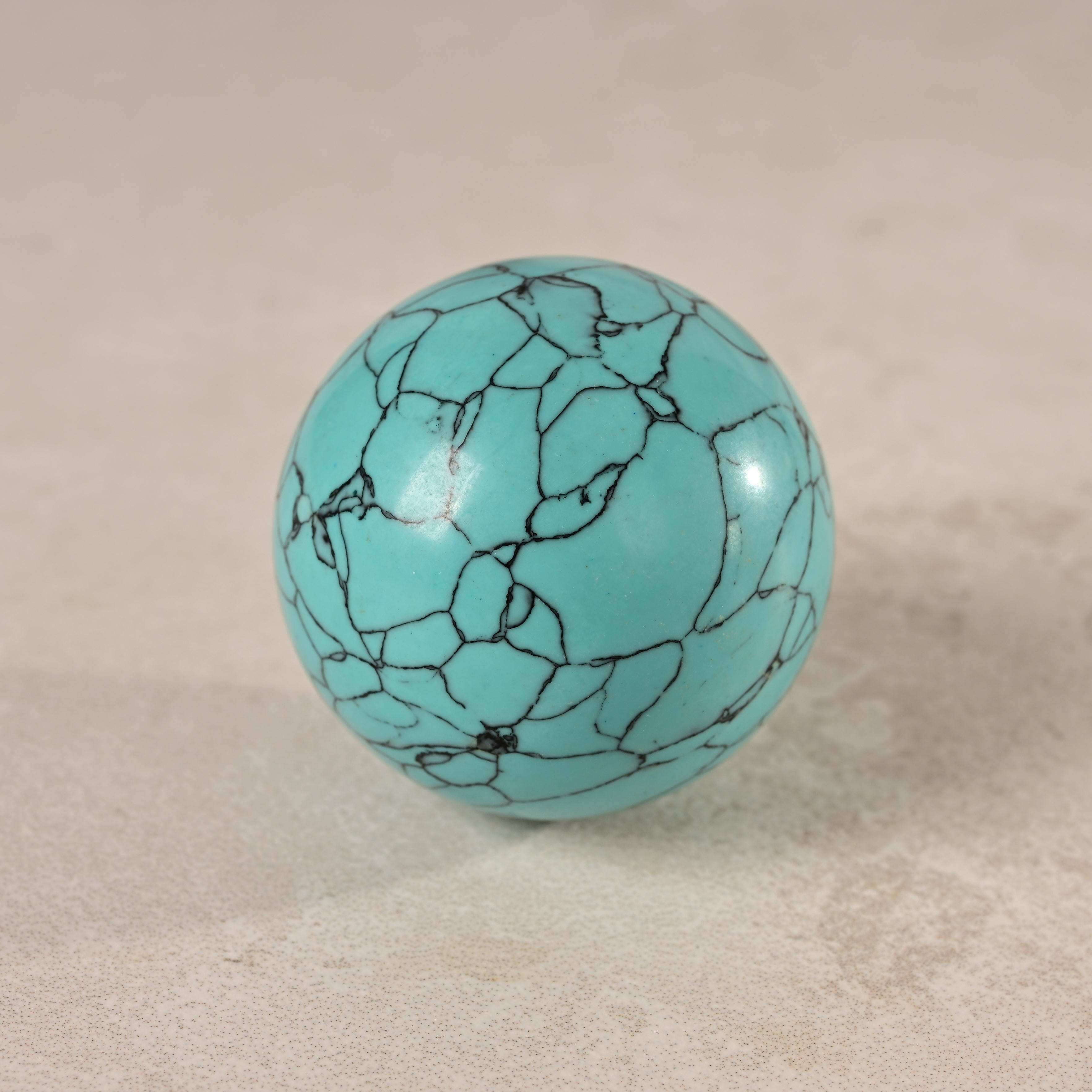 KALIFANO Gemstone Carvings 1.6" Turquoise Sphere Gemstone Carving CV15-SP-TQ