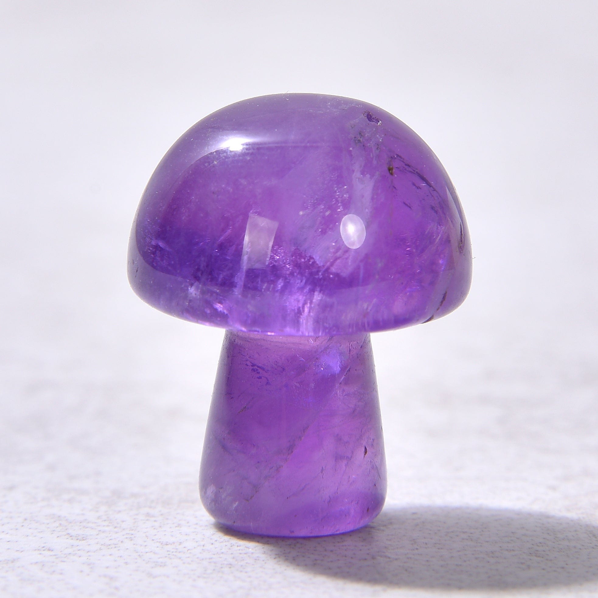 KALIFANO Gemstone Carvings 1" Amethyst Mushroom Natural Gemstone Carving CV1-M-AM