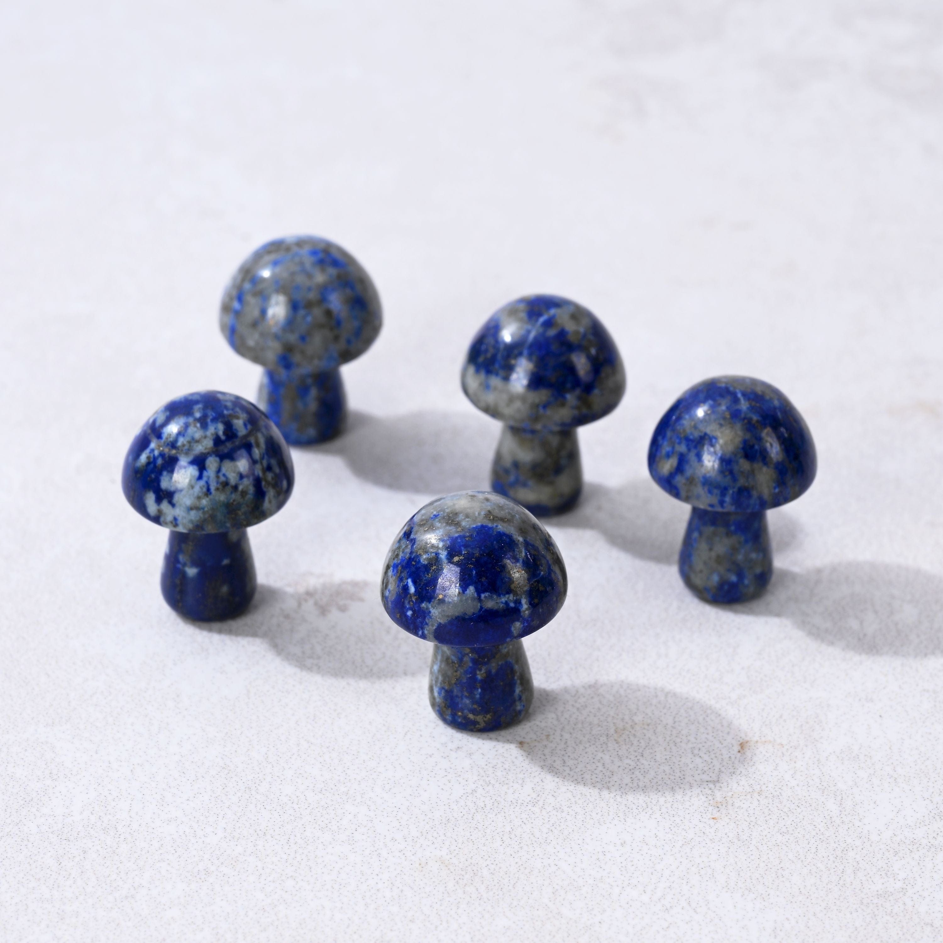 KALIFANO Gemstone Carvings 1" Lapis Mushroom Natural Gemstone Carving CV1-M-LP