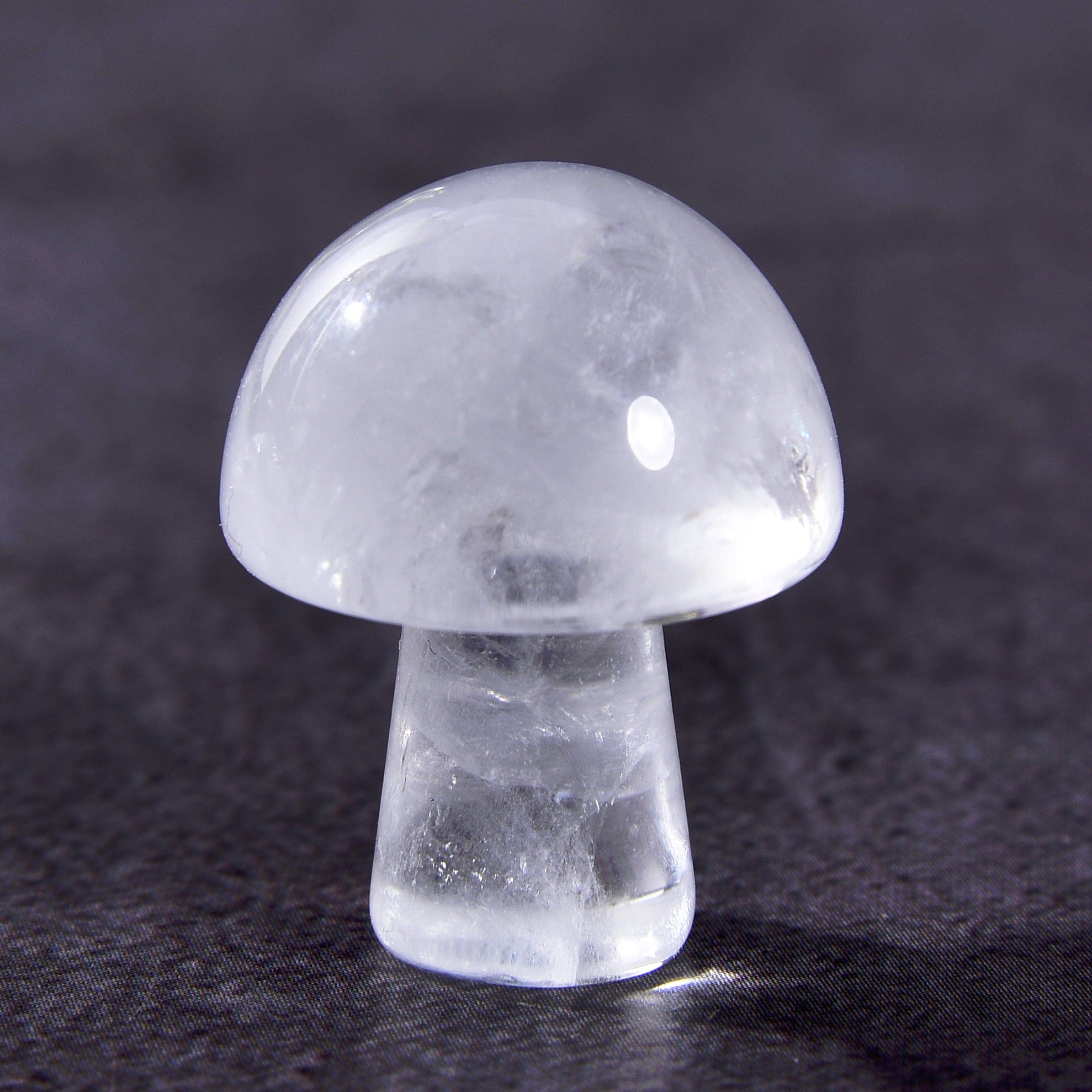 KALIFANO Gemstone Carvings 1" Quartz Mushroom Natural Gemstone Carving CV1-M-QZ