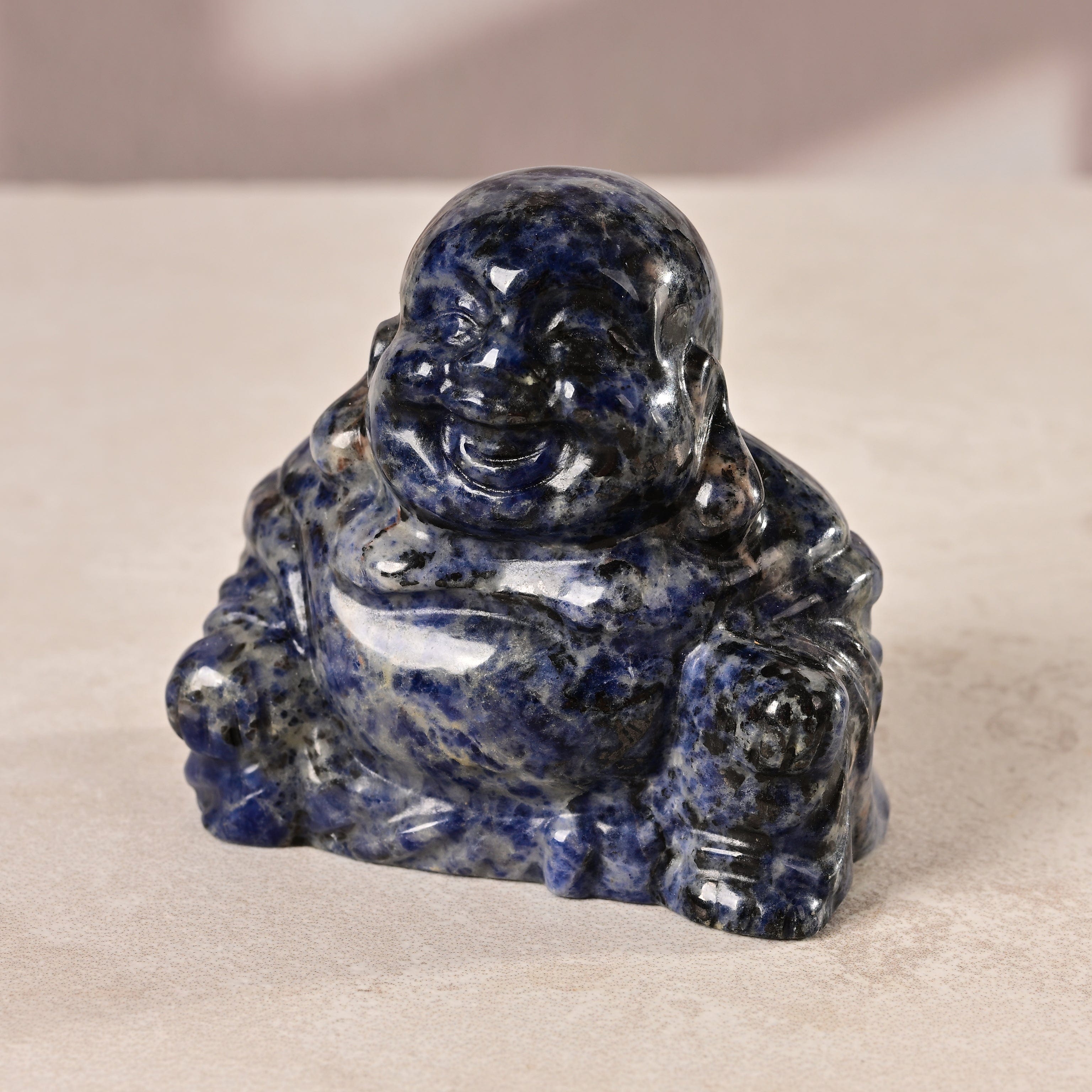 KALIFANO Gemstone Carvings 2.5" Sodalite Buddha Natural Gemstone Carving CV55-B-SD